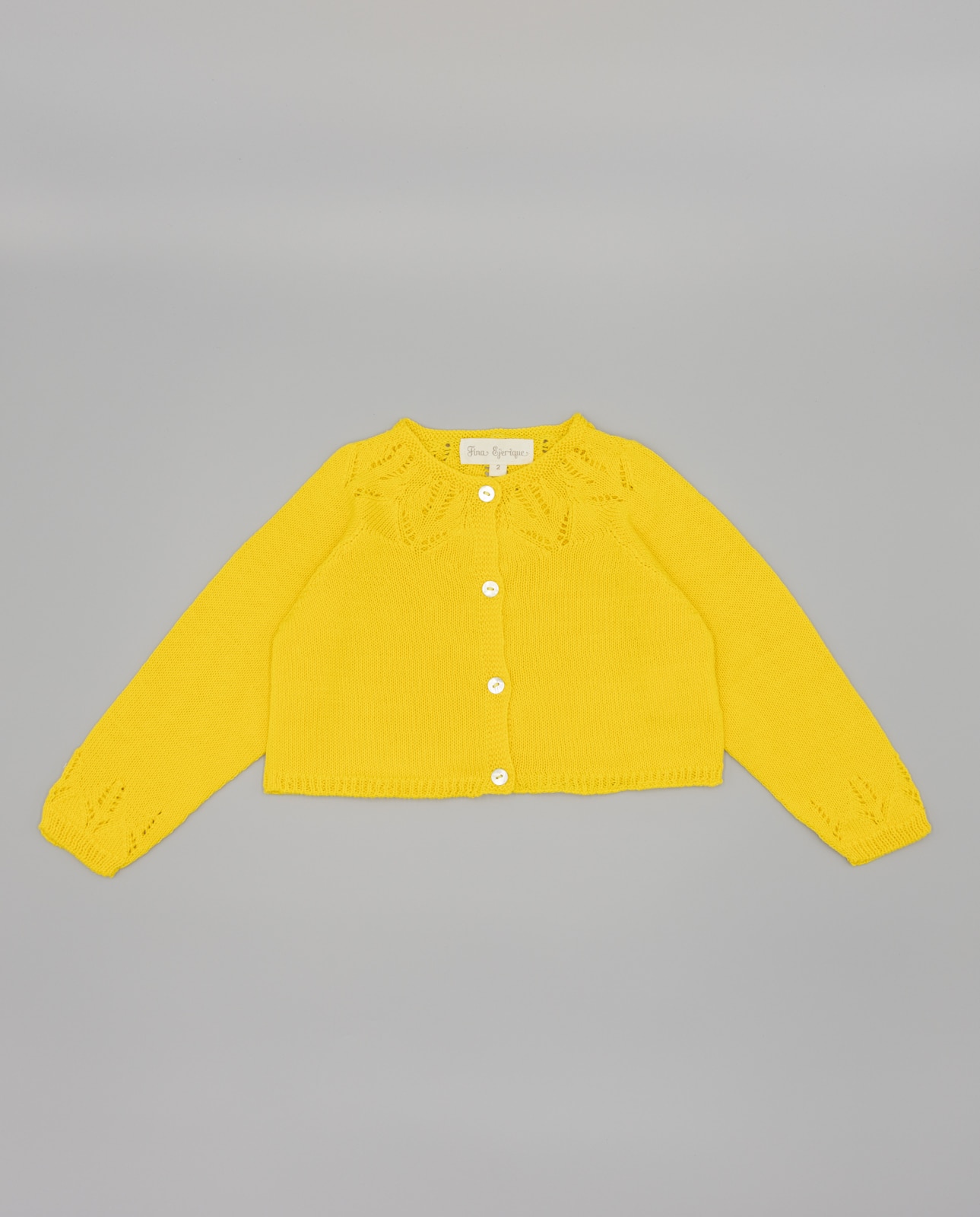 Imagem 0 de Casaco para Bebé em Tricô de Algodão com Perfurados