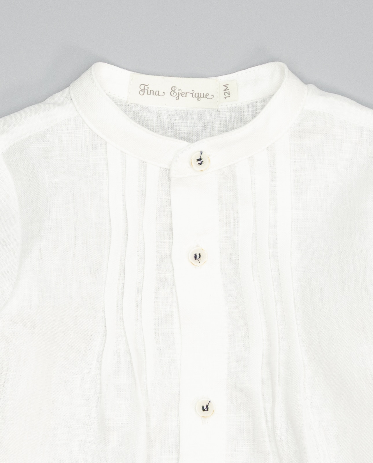 Camisa para Bebé de Algodão Fina Ejerique Branco-3