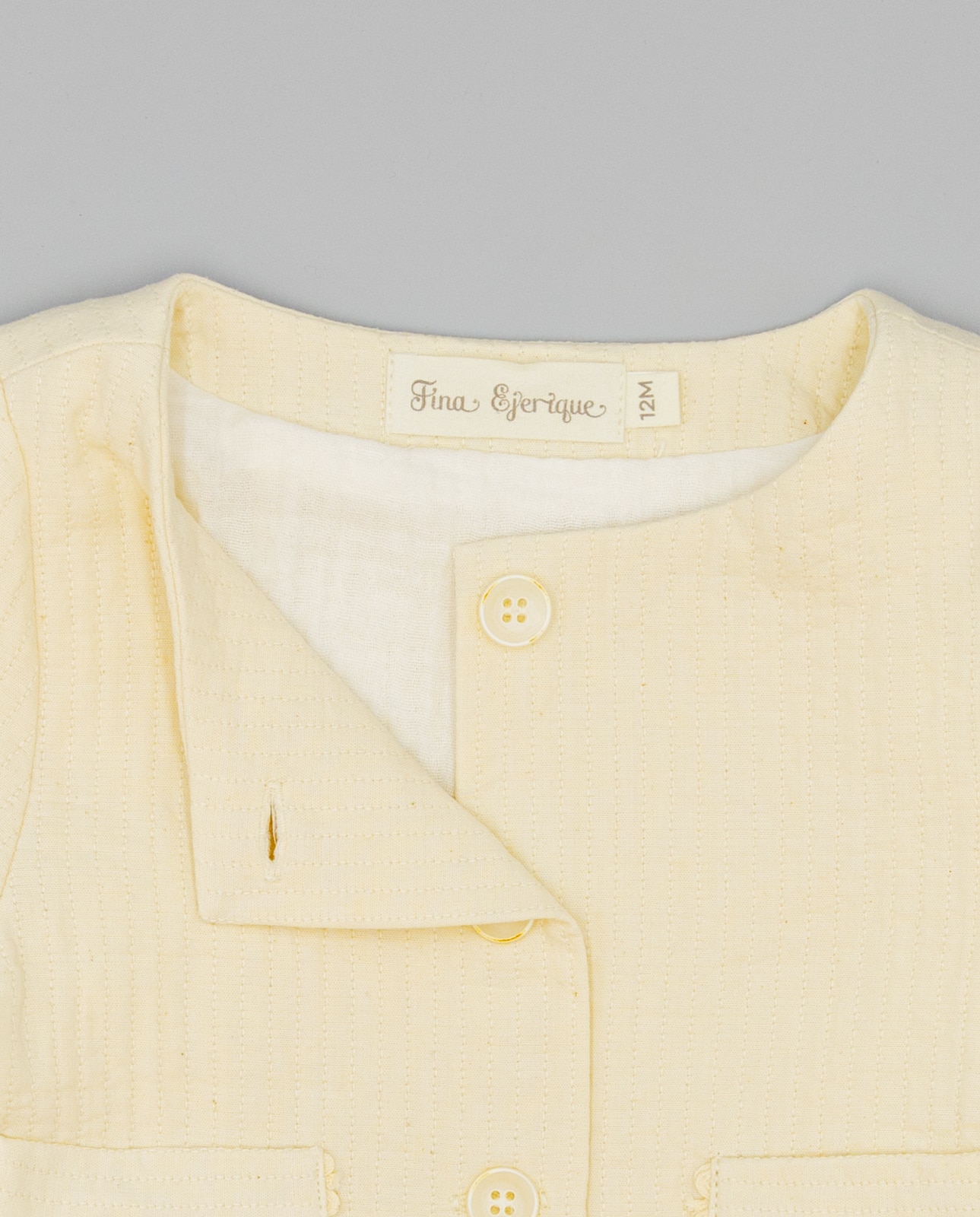 Casaco com Bolsos Bege-3