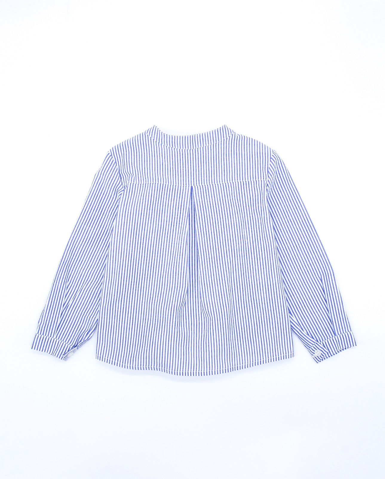 Camisa para Bebé Seersucker Às Riscas com Gola À Padre e Manga Comprida Azul-marinho-3