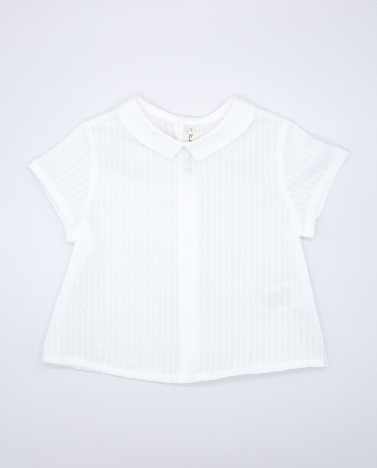 Imagem 0 de Camisa para Bebé Seersucker com Gola Bebé de Manga Curta
