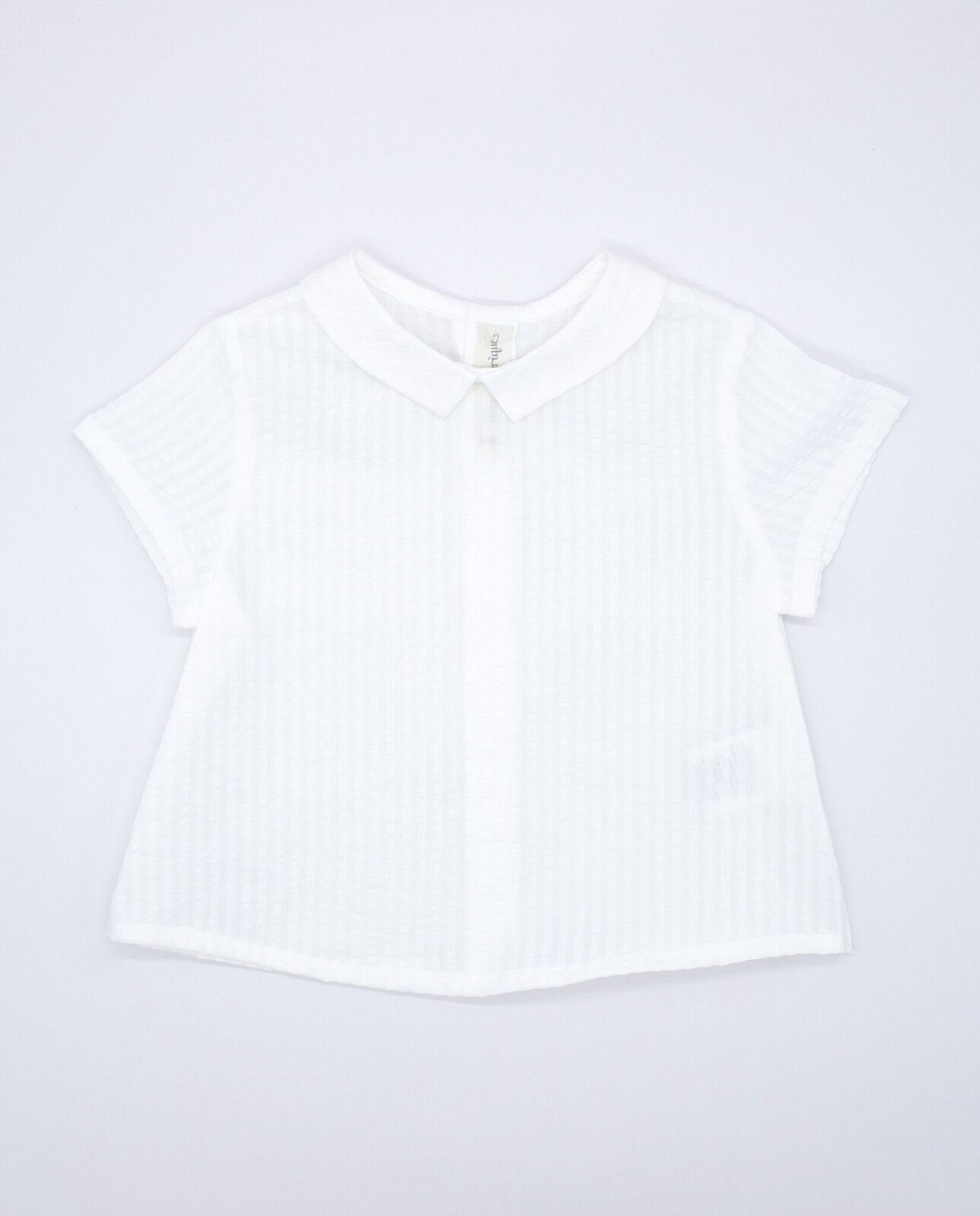 Imagem 0 de Camisa para Bebé Seersucker com Gola Bebé de Manga Curta