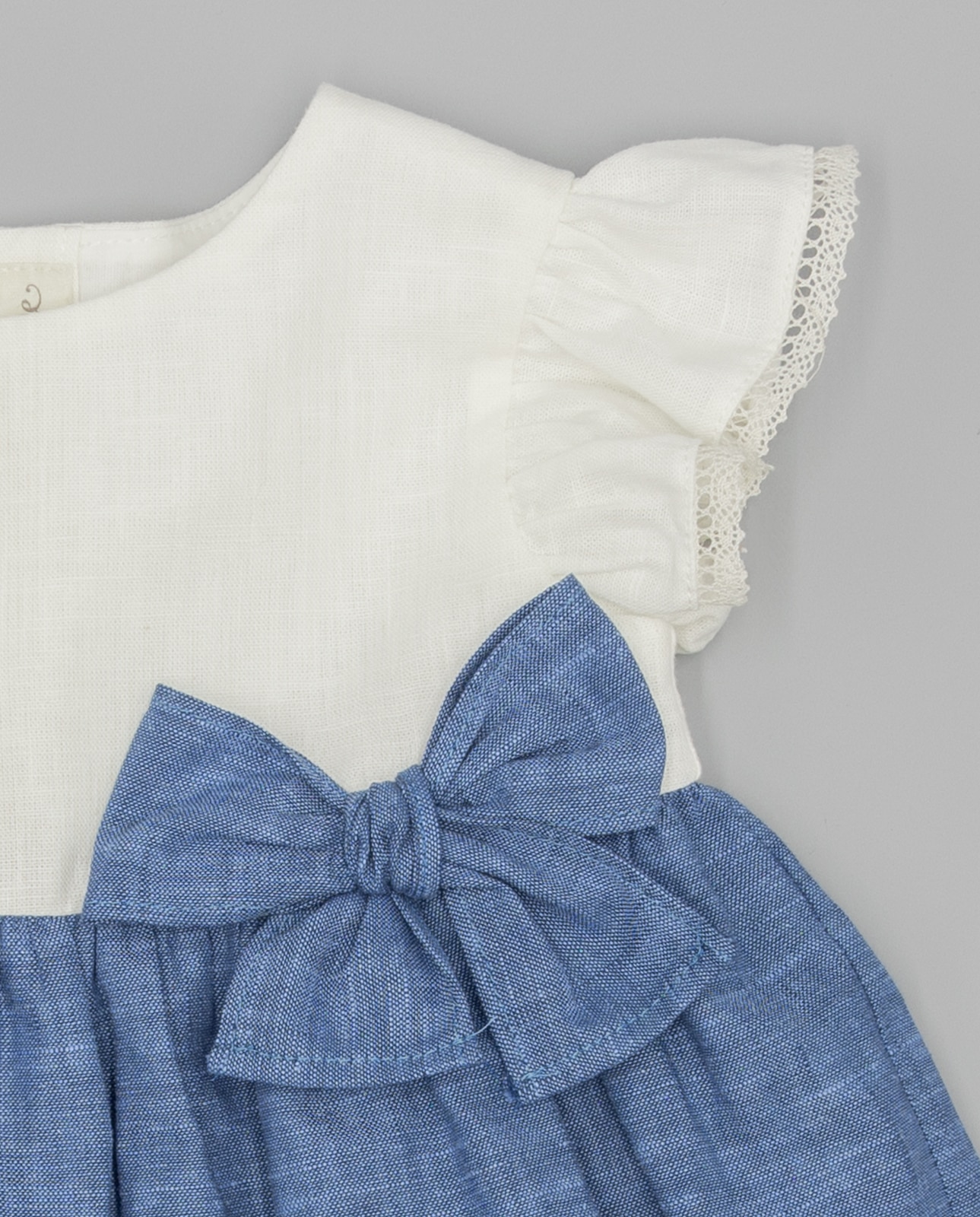 Vestido para Bebé de Algodão Fina Ejerique Azul-marinho-4
