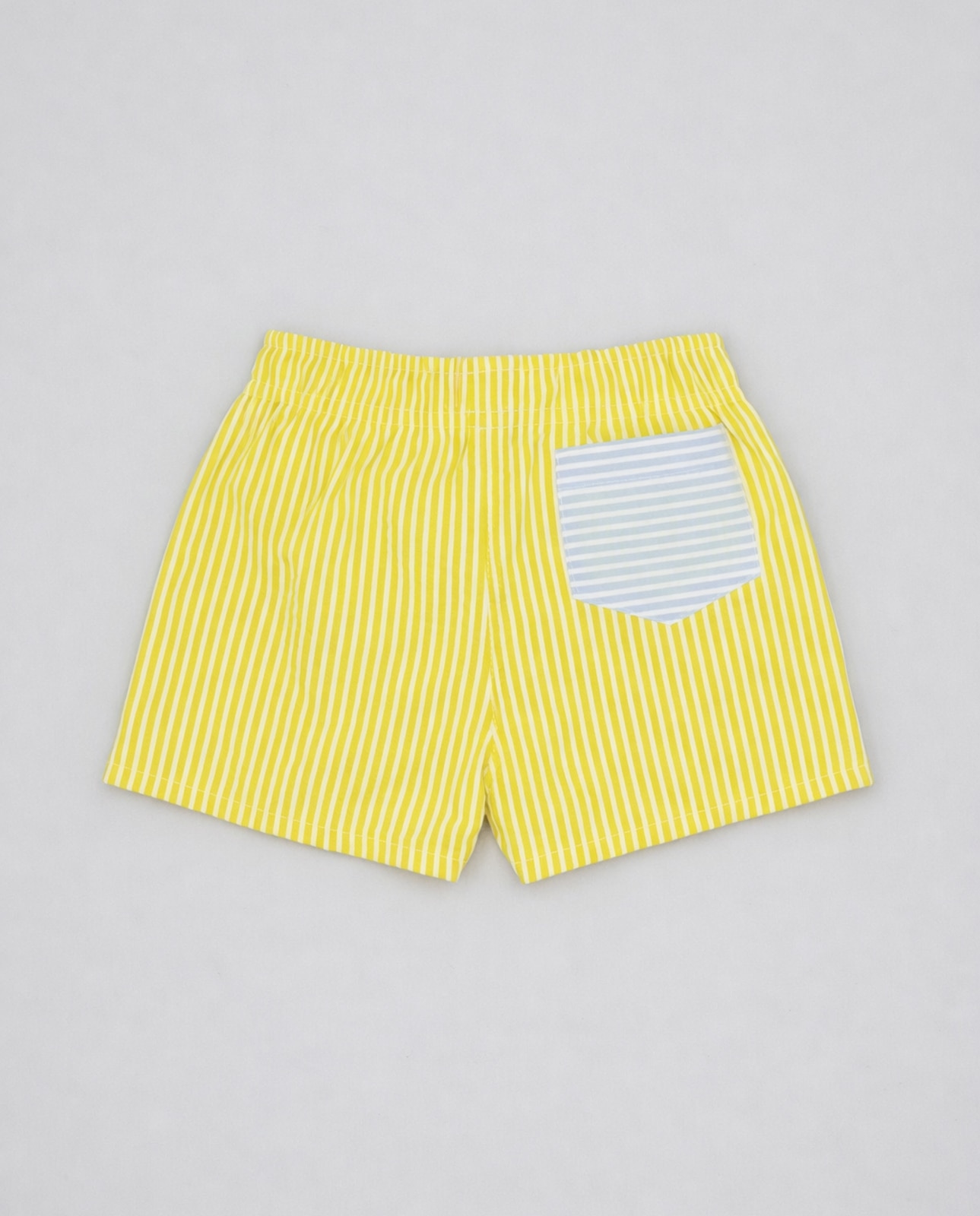 Boxers para Bebé Às Riscas com Bolso Amarelo-2
