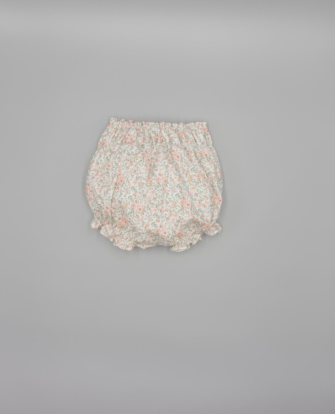 Cobre-fralda para Bebé com Estampado Floral e Cintura Elástica Fina Ejerique Coral-2