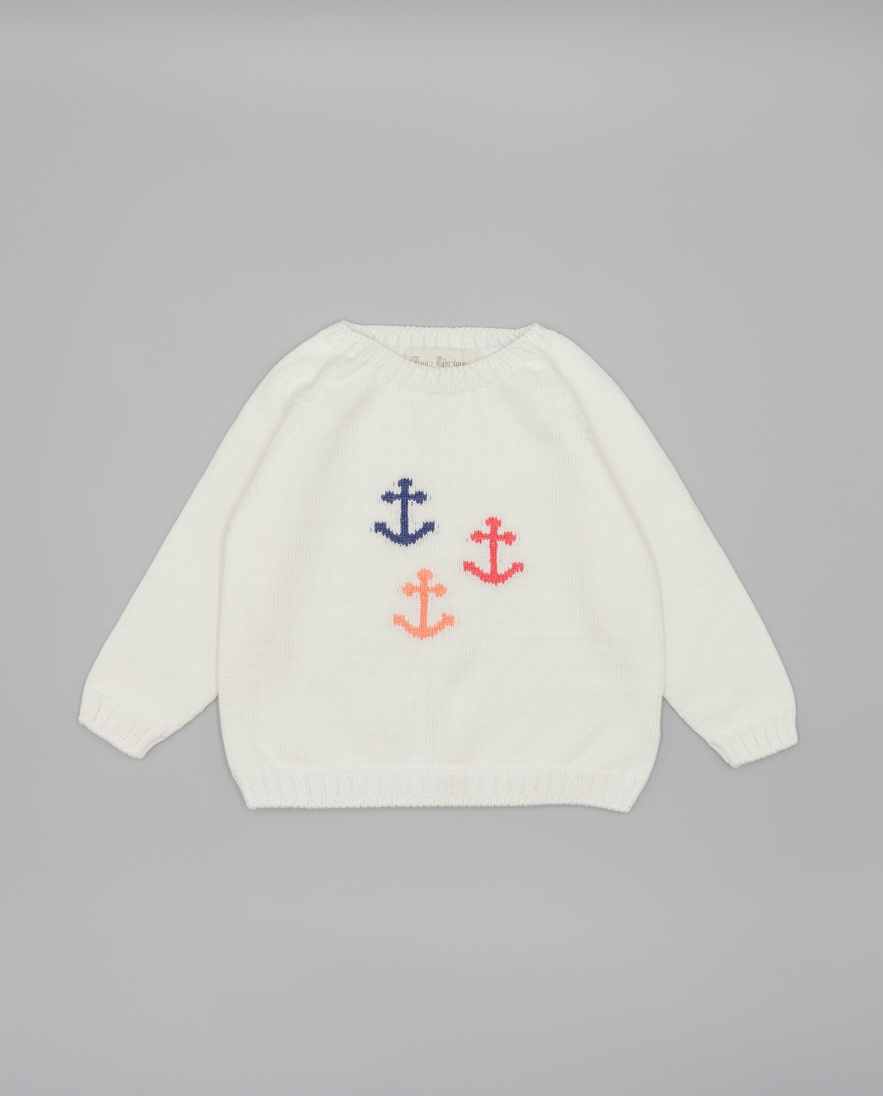 Imagem 0 de Camisola para Bebé em Tricô de Algodão com Âncoras Jacquard