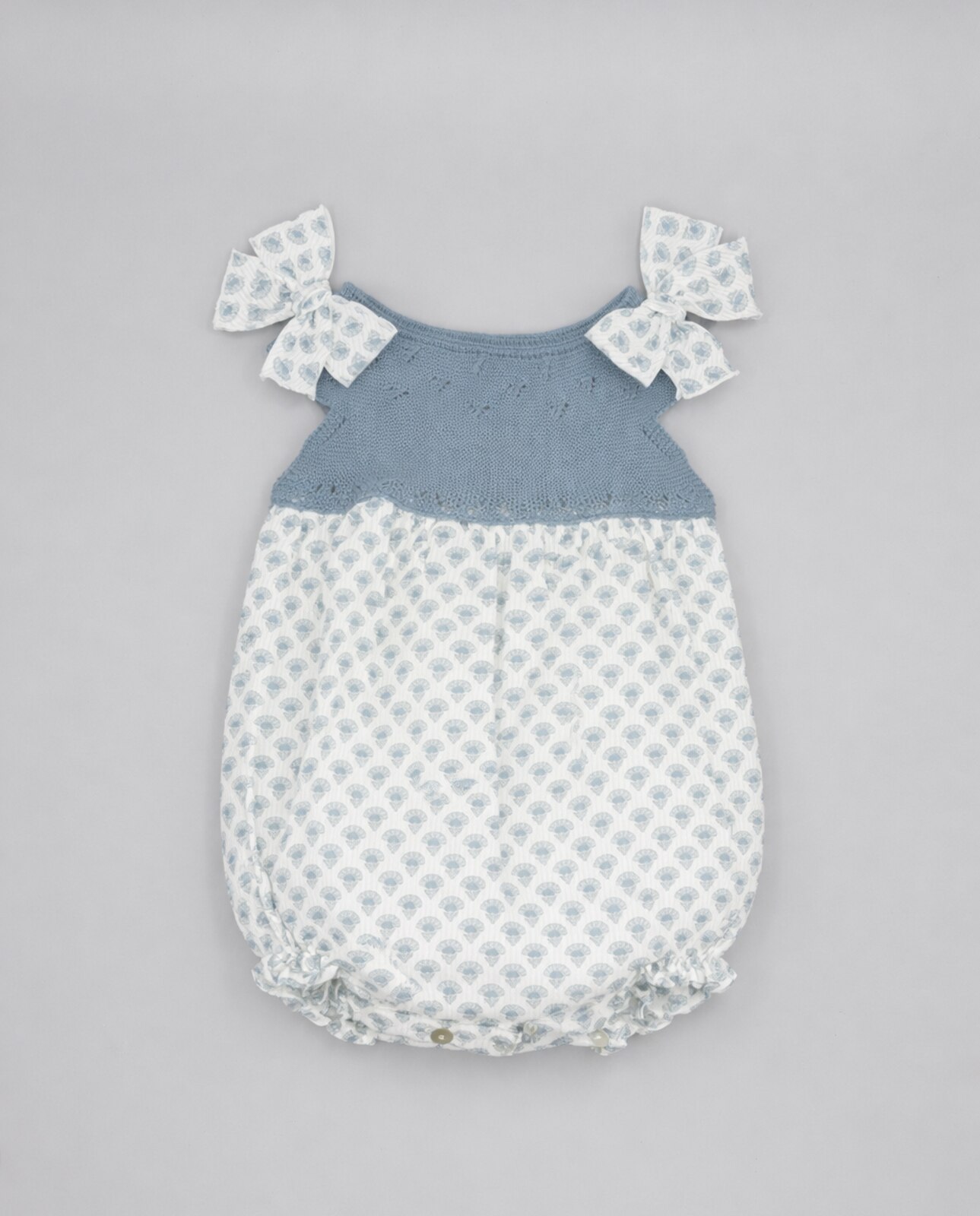Babygrow de Algodão Orgânico para Bebé Azul-2