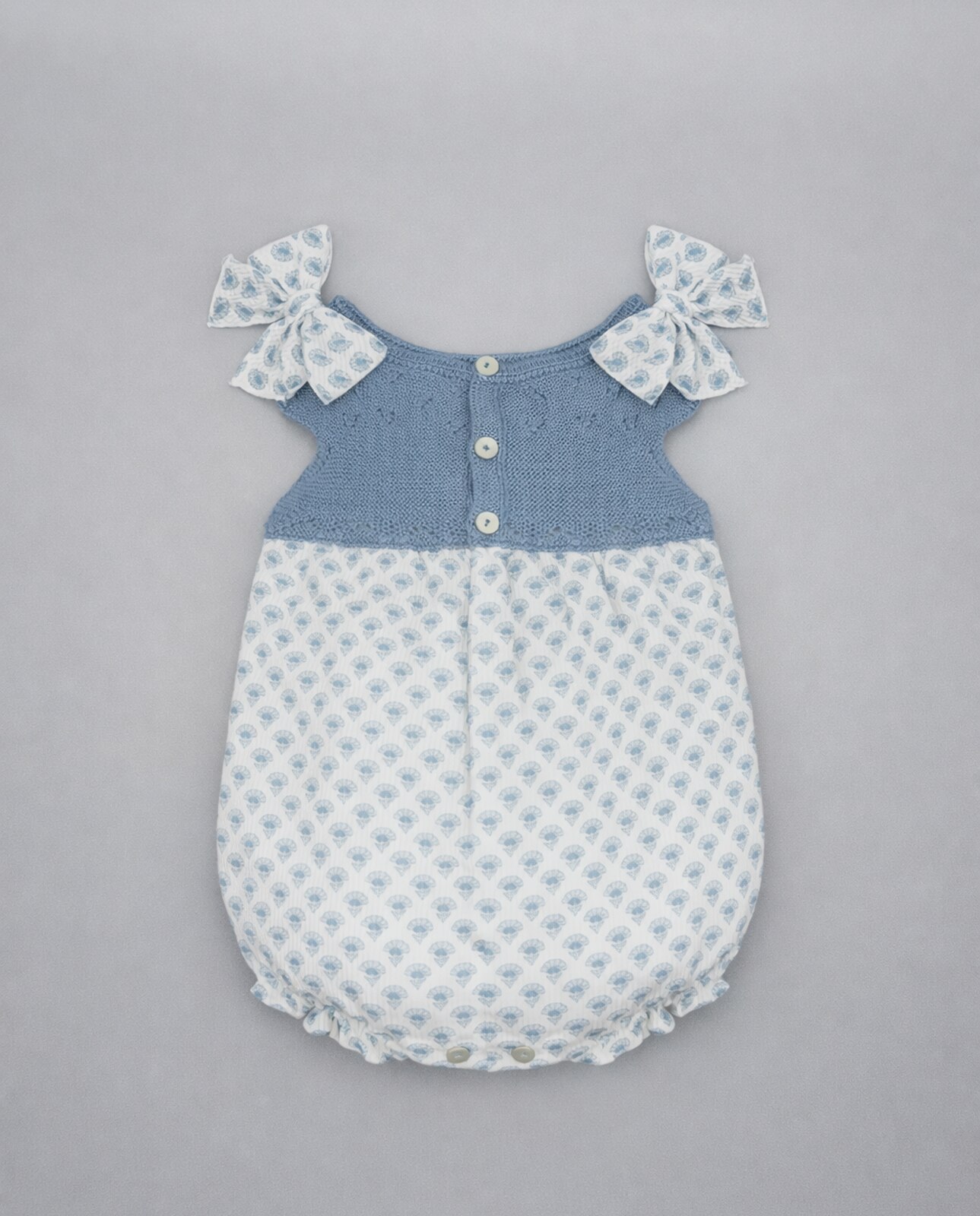 Babygrow de Algodão Orgânico para Bebé Azul-3