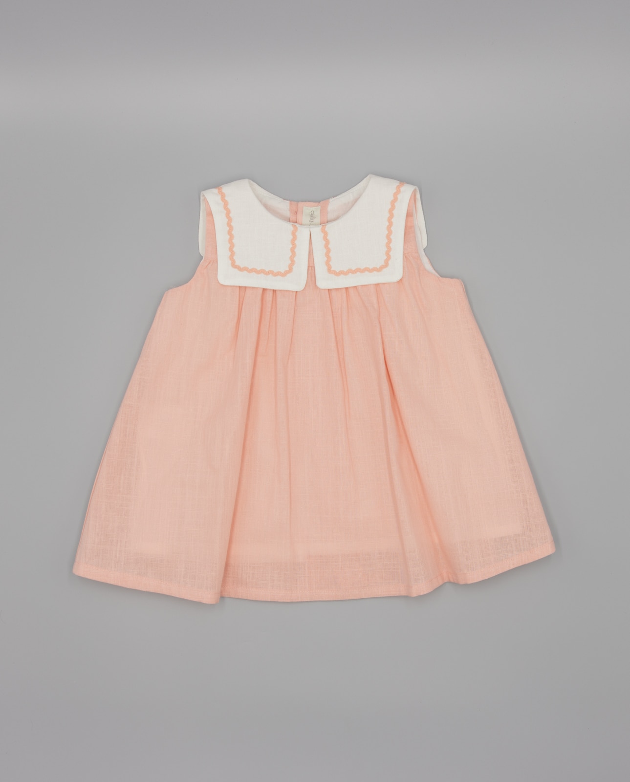 Imagem 0 de Vestido para Bebé de Linho com Gola Marinheira