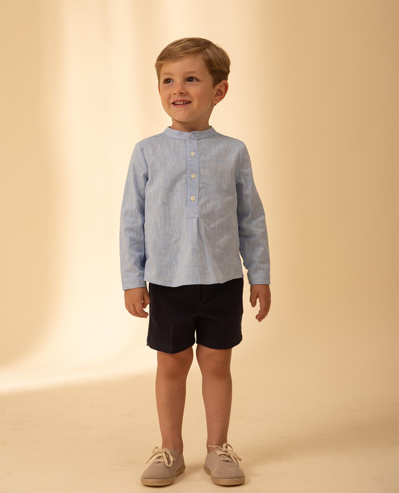Imagem 0 de Bermudas Infantil de Linho Formal