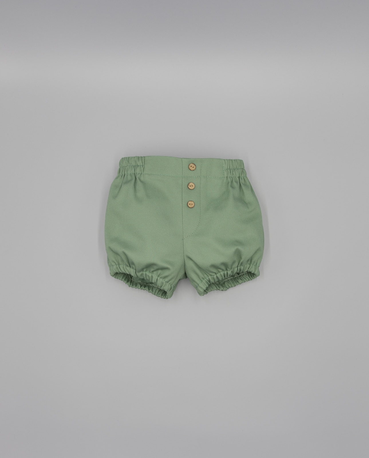 Bermudas para Bebé em Loneta com Borrachas na Perna Fina Ejerique Verde-claro-1