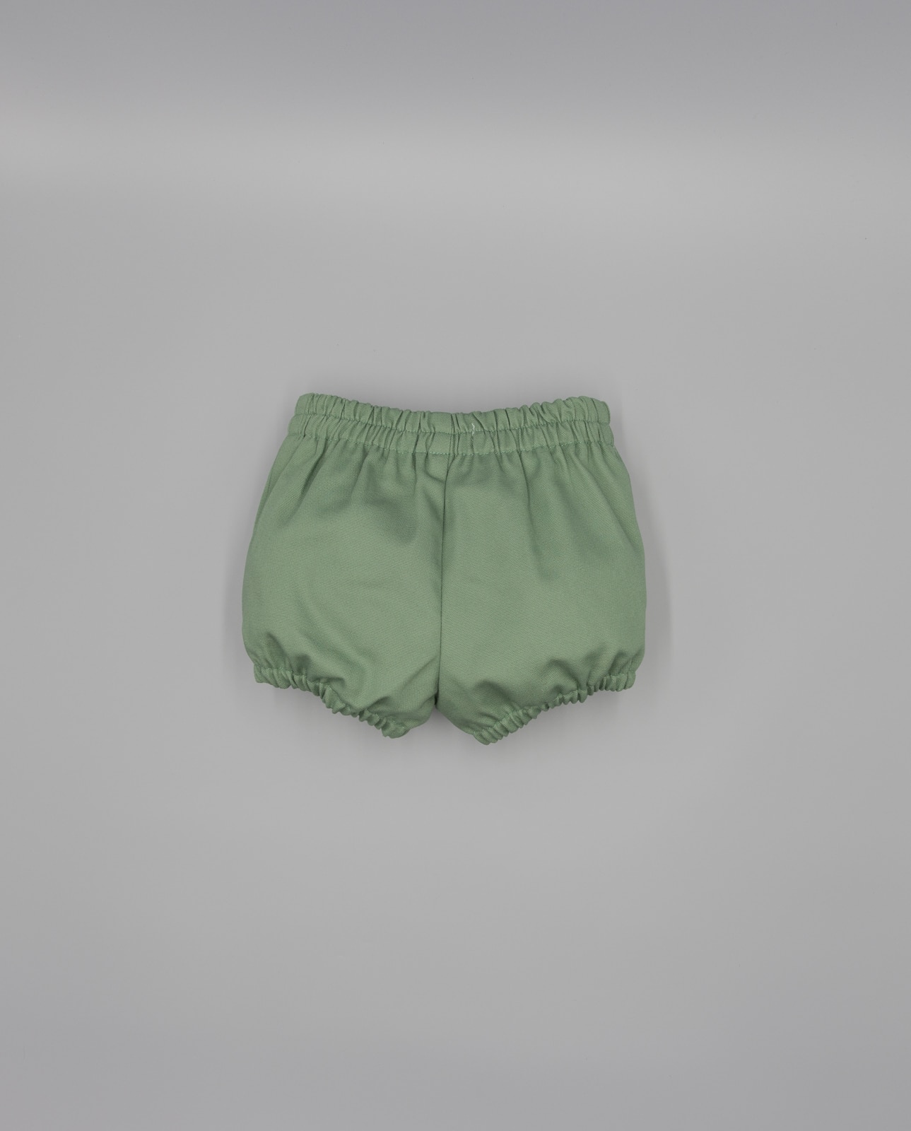 Bermudas para Bebé em Loneta com Borrachas na Perna Fina Ejerique Verde-claro-2
