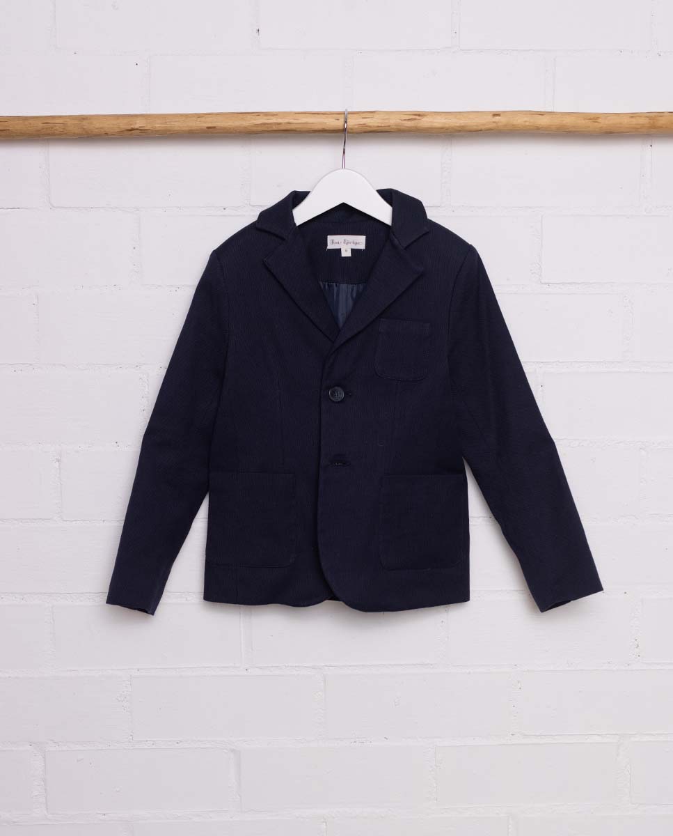 Blazer Infantil Estruturado Fina Ejerique Azul-marinho-2