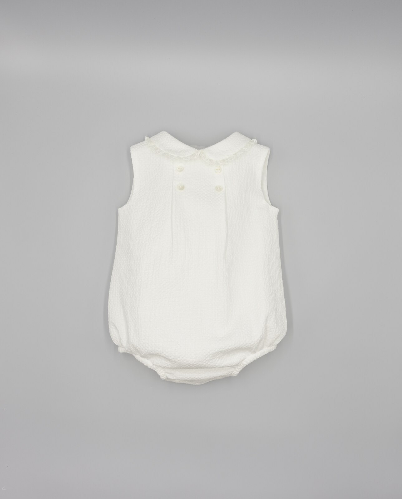 Imagem 0 de Babygrow para Bebé de Piqué com Gola Bebé e Renda