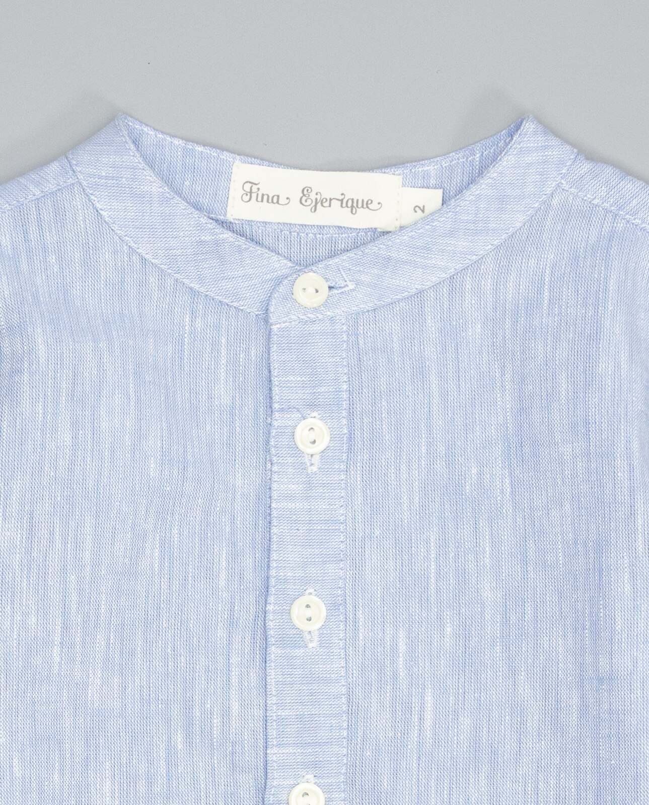 Camisa Infantil de Algodão Fina Ejerique Azul-4