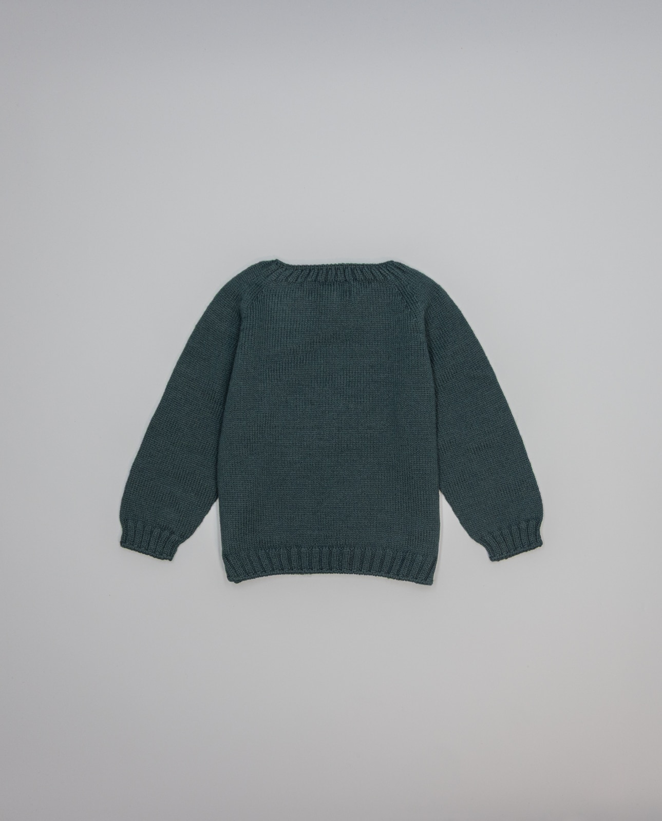 Camisola Verde de Lã Merino com Intarsia de Carro Verde-escuro-3