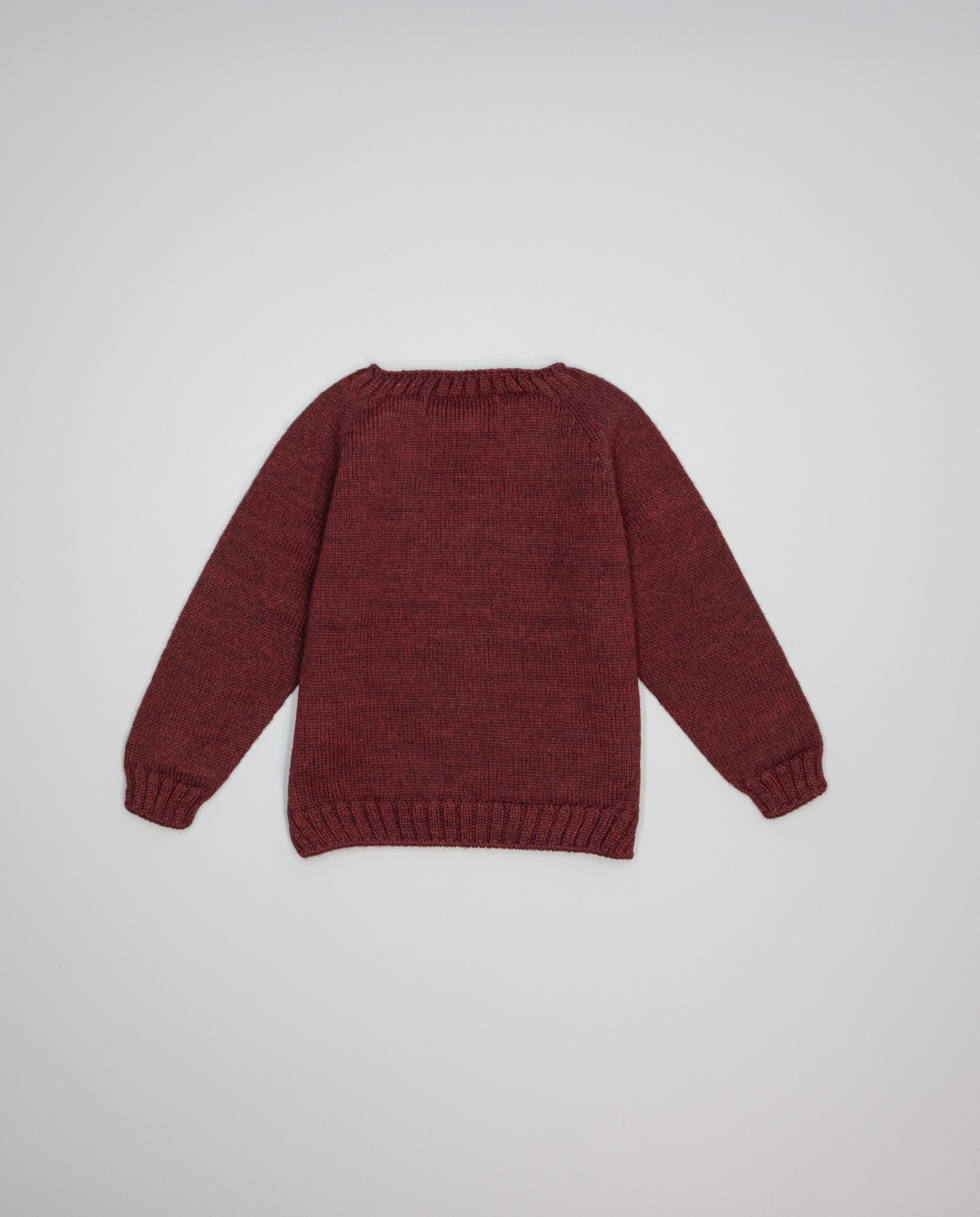 Camisola Bordeaux de Lã Merino com Intarsia de Raposa Bordeaux-3