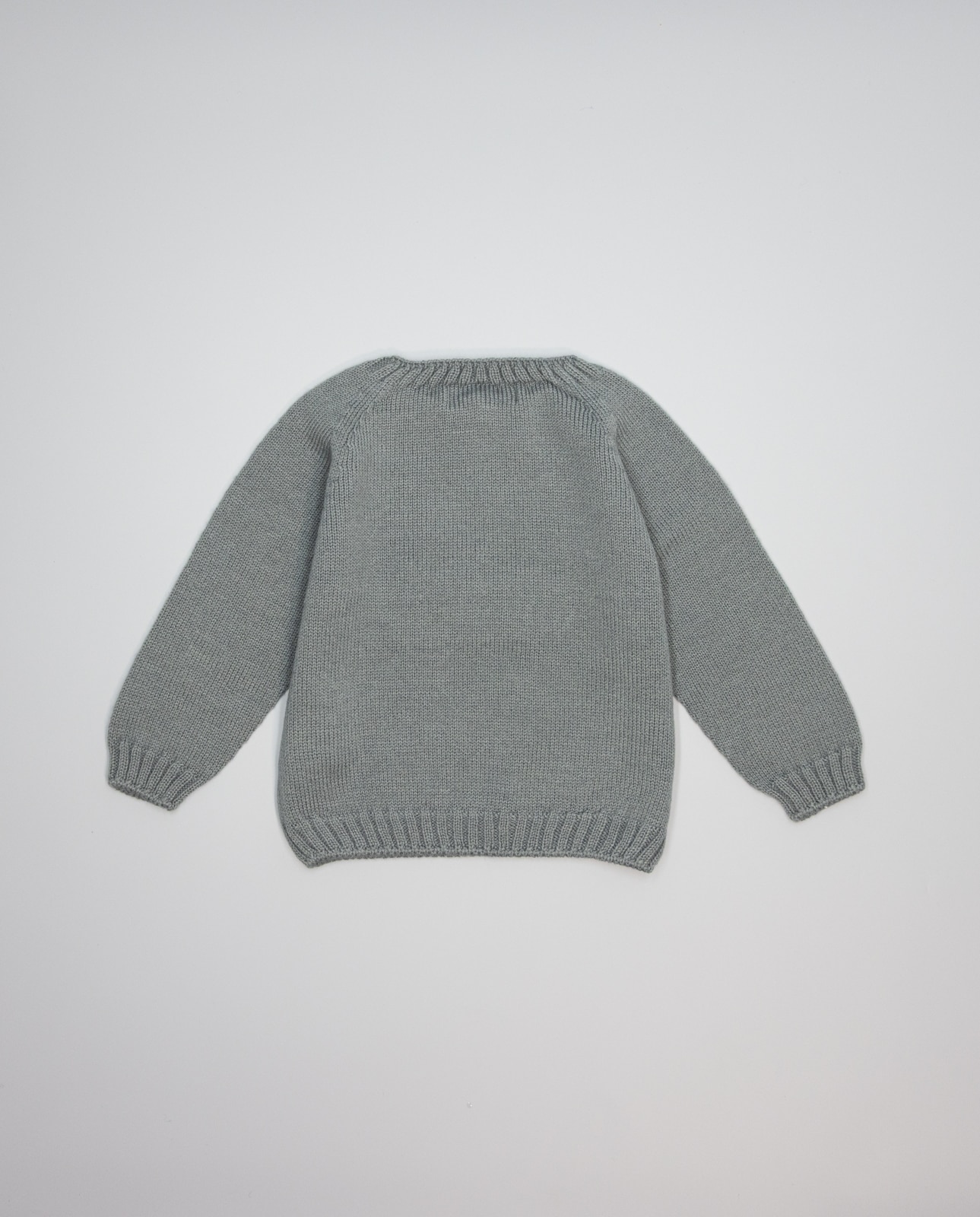 Camisola em Verde Jade de Lã Merino com Intarsia de Carro Verde-2
