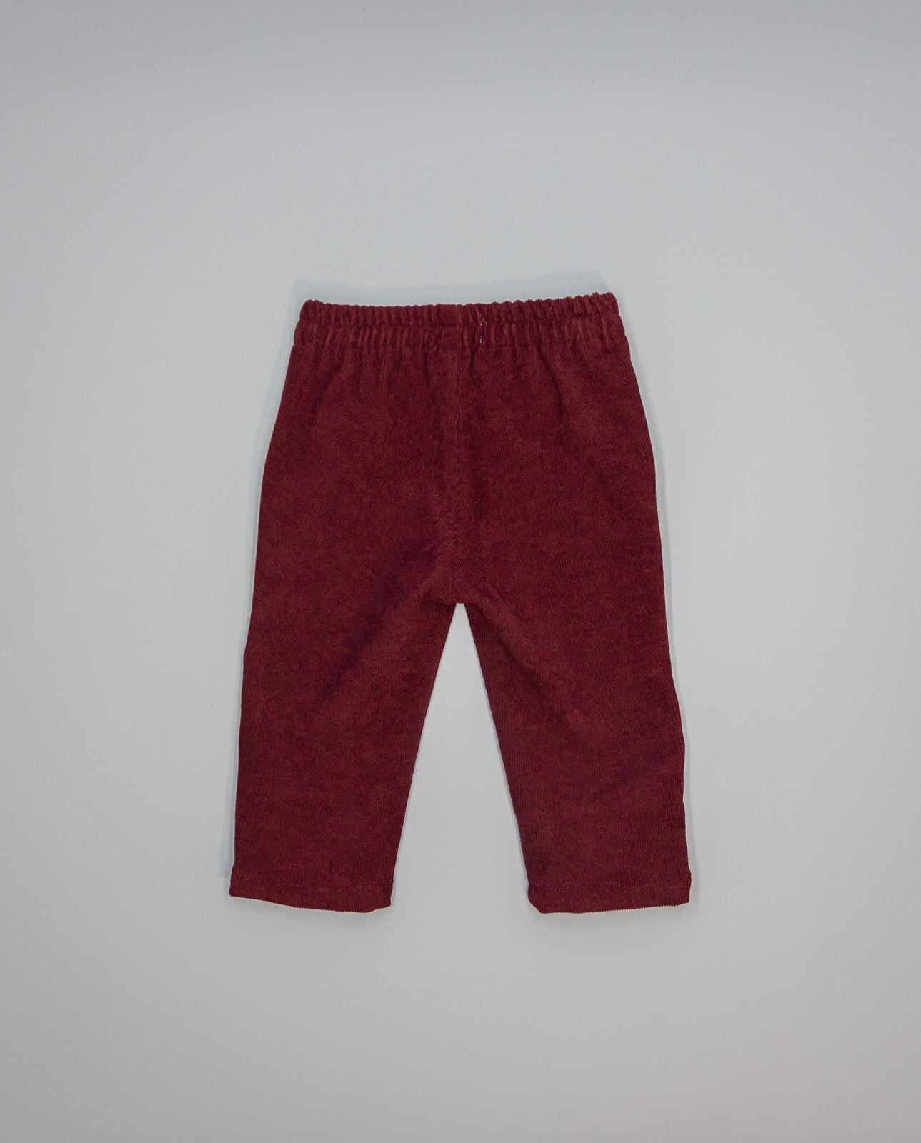 Calças Infantil Bordeaux de Bombazina com Bolsos Plastrão Grená-2