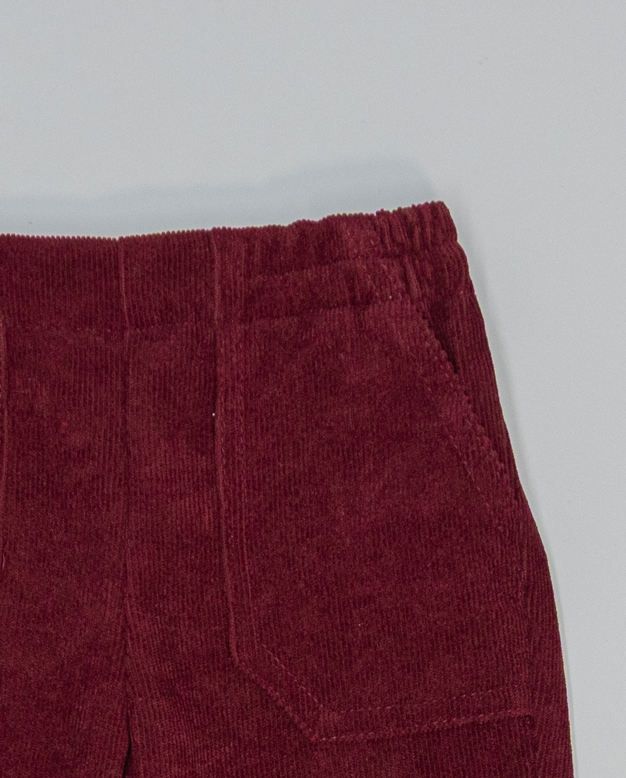 Calças Infantil Bordeaux de Bombazina com Bolsos Plastrão Grená-3