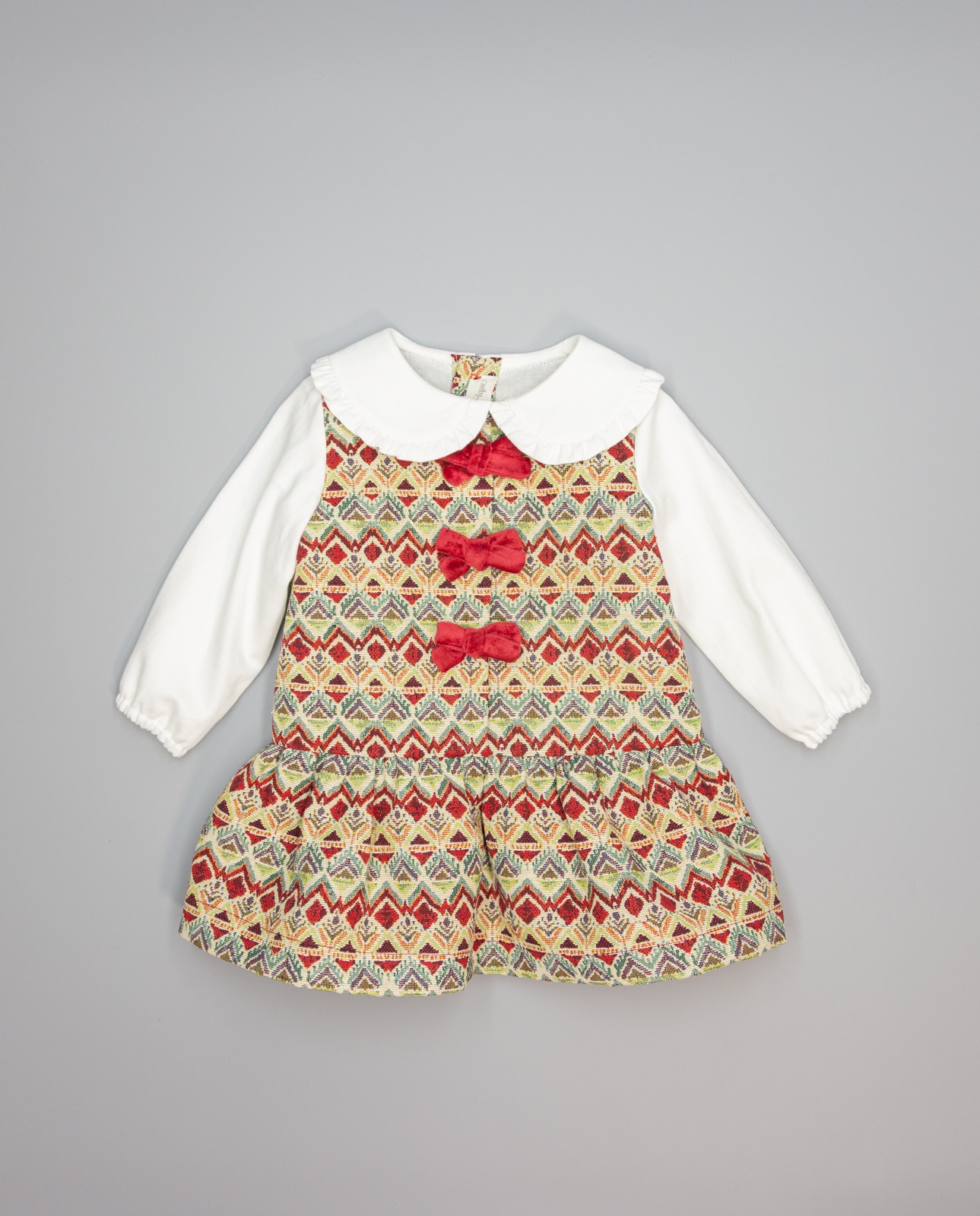 Imagem 0 de Vestido Pichi de Tecido Tapeçaria com Laços Frontais