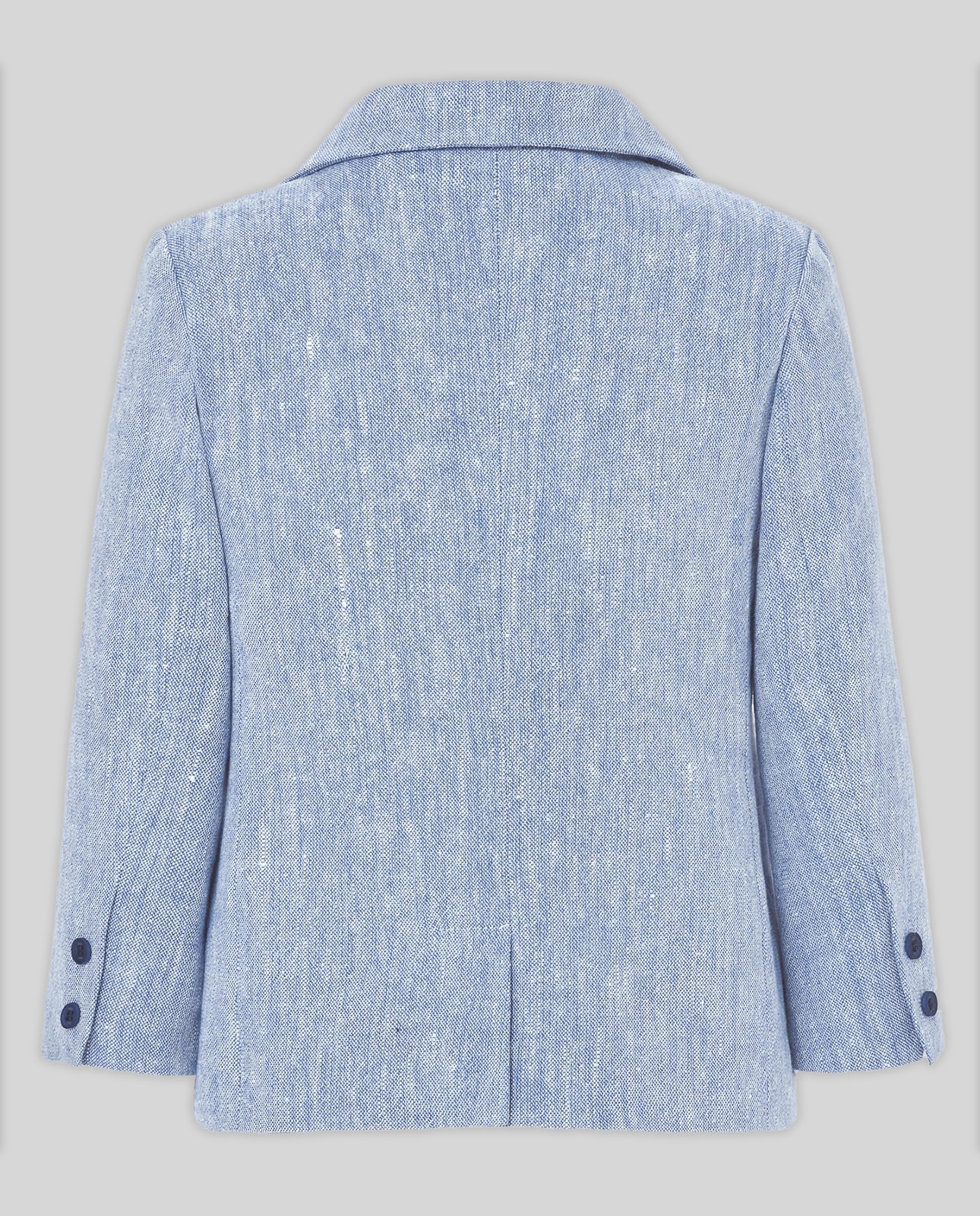 Casaco para Bebé com Gola de Lapela Cerimónia Azul-2