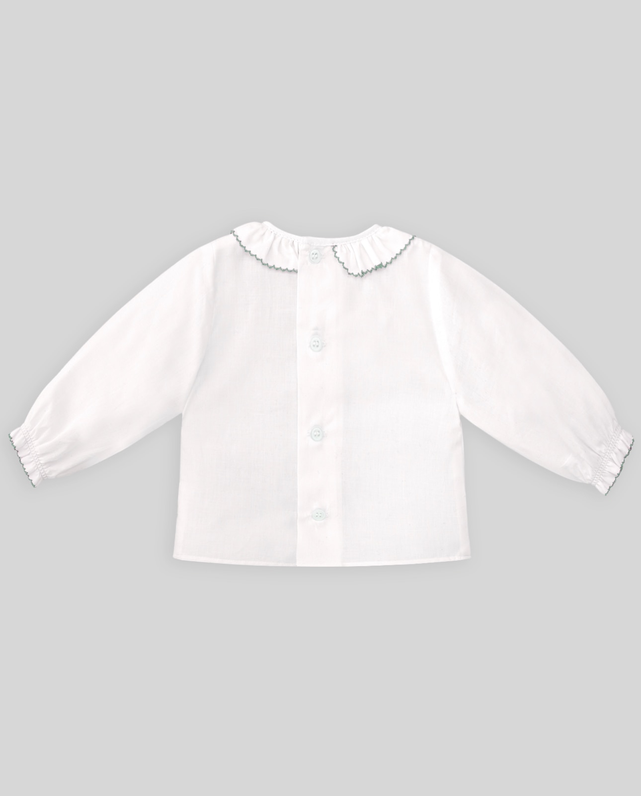 Blusa para Bebé Coleção Essencial PAZ Rodríguez Branco / Carbono / Verde-2
