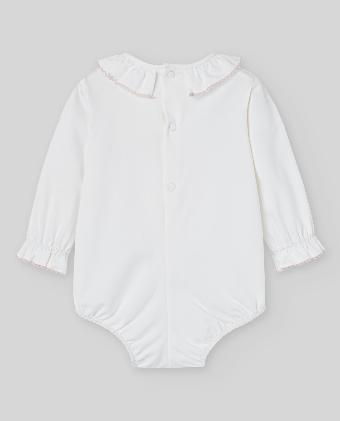 Body de Bebé Coleção Essencial PAZ Rodríguez Branco / Rosa-2