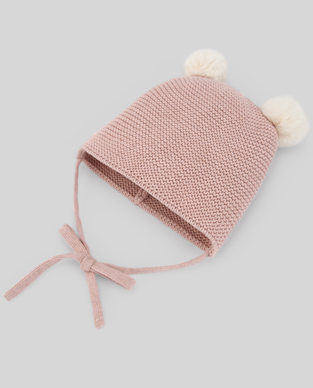 Gorro de Cashmere com Pompões para Bebé Coleção Esencial PAZ Rodríguez Salmão-2