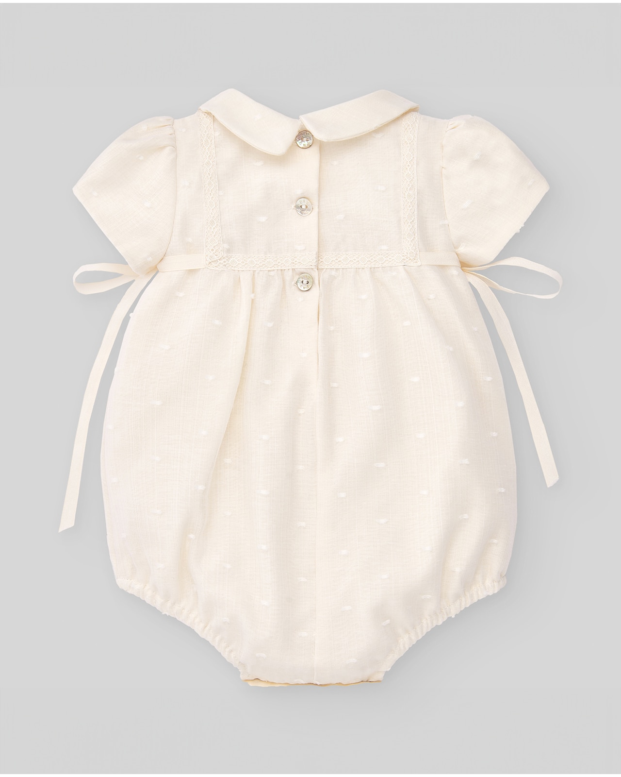 Babygrow para Bebé Coleção Essencial de Muselina e Plumeti PAZ Rodríguez Cru-2