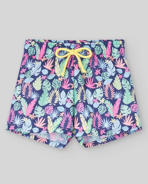 Imagem 0 de Calções de Banho Estampado com Cordão de Ajuste Coleção Banho