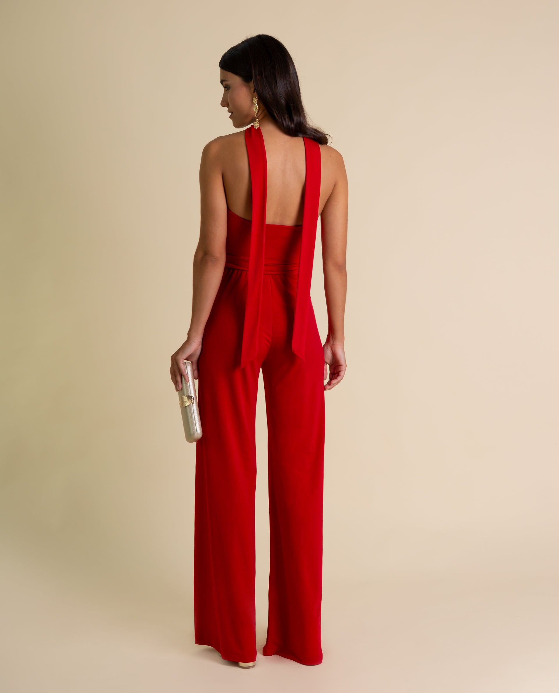 Macacão Palavra de Honra com Laçada Vermelho-3