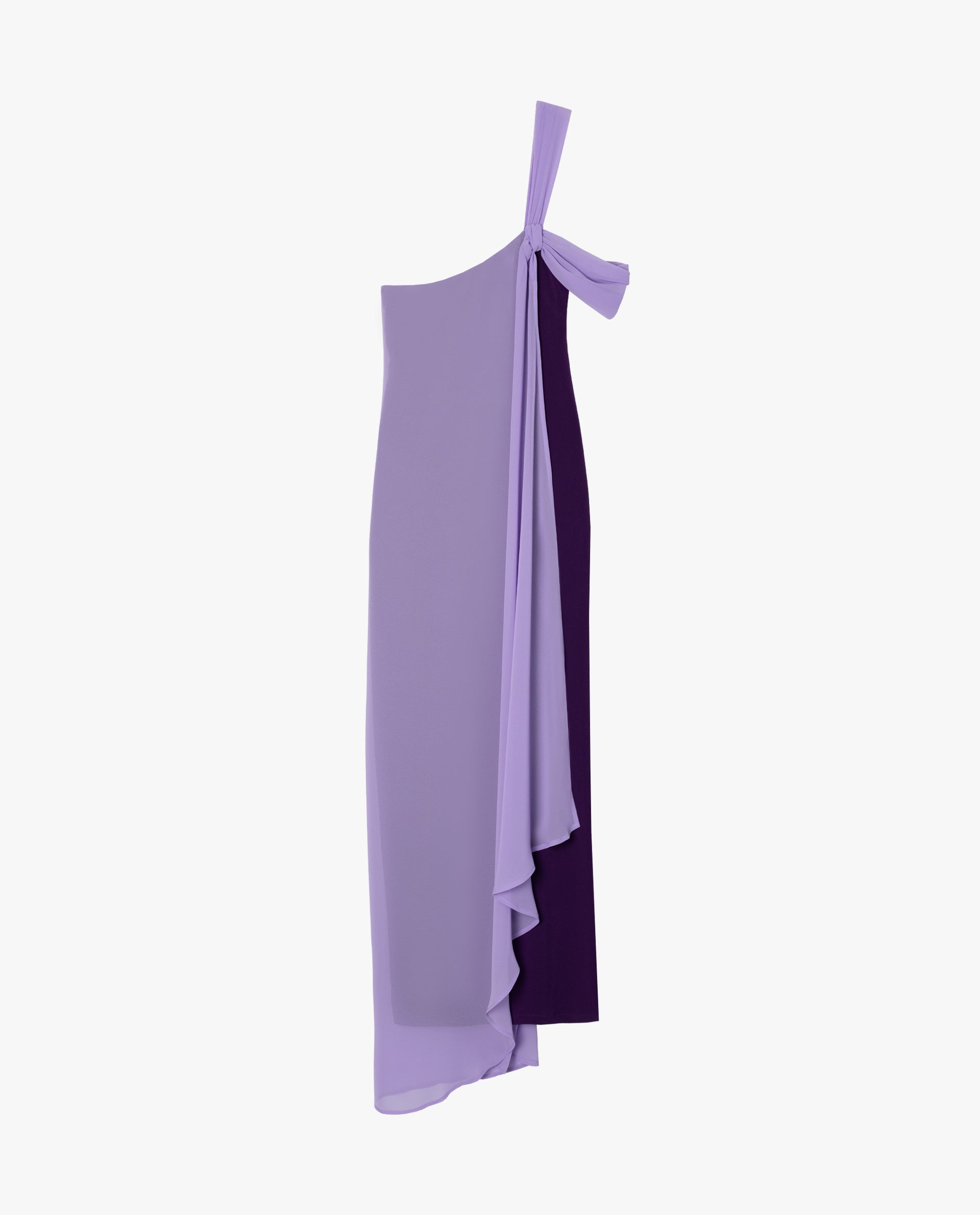 Vestido Decote Bardot com Capa Púrpura-6