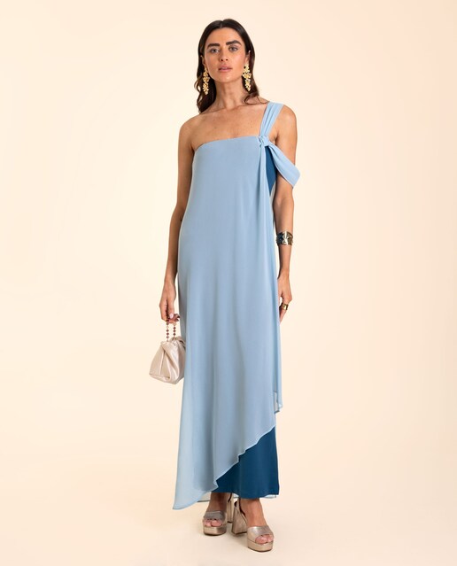 Imagem 0 de Vestido Decote Bardot com Capa