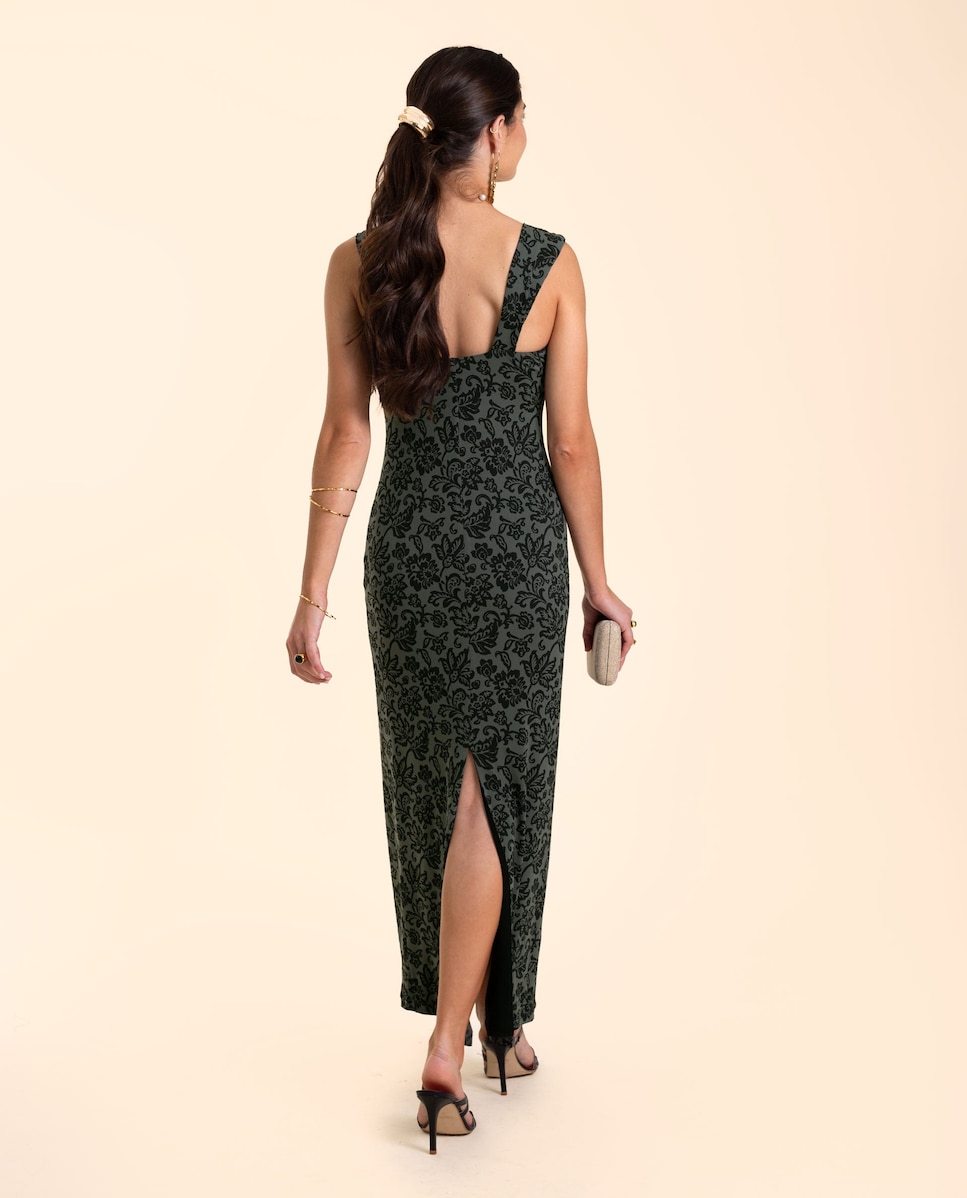 Vestido Midi com Alças Preto-4