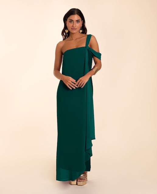 Imagem 0 de Vestido Decote Bardot com Capa