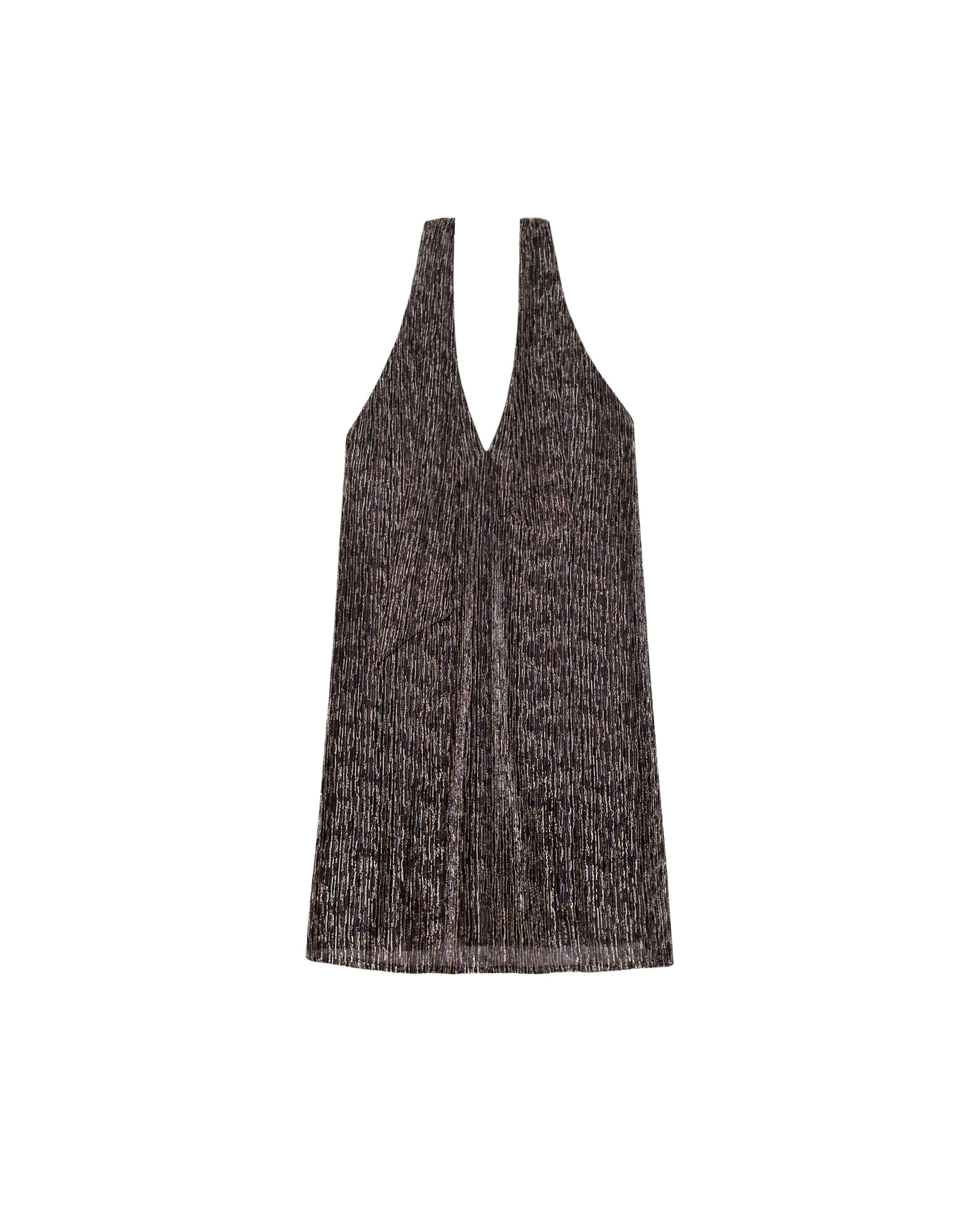 Vestido Curto de Decote Halter com Laçadas Multicolor-6