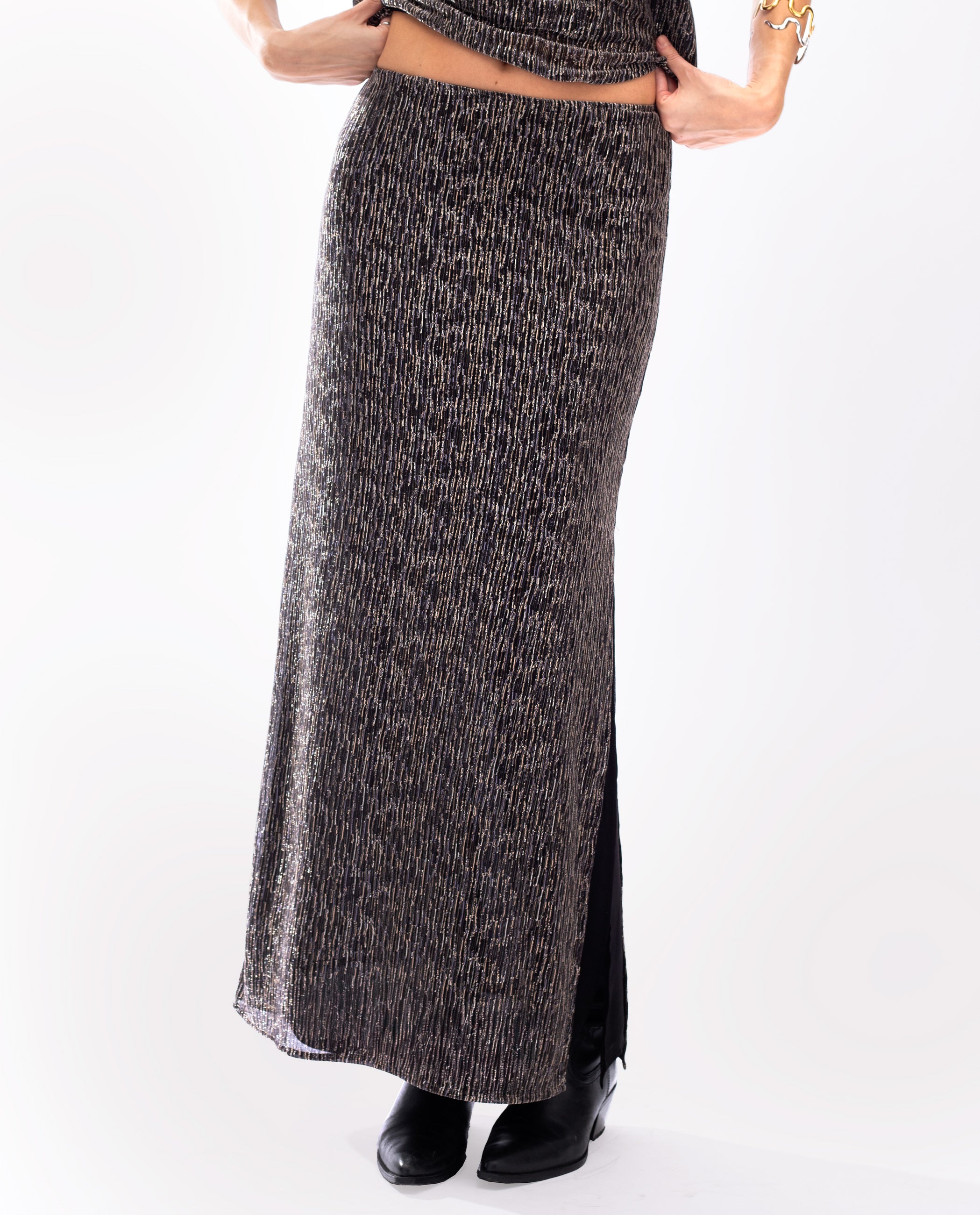 Saia Midi Brilhante Multicolor-3