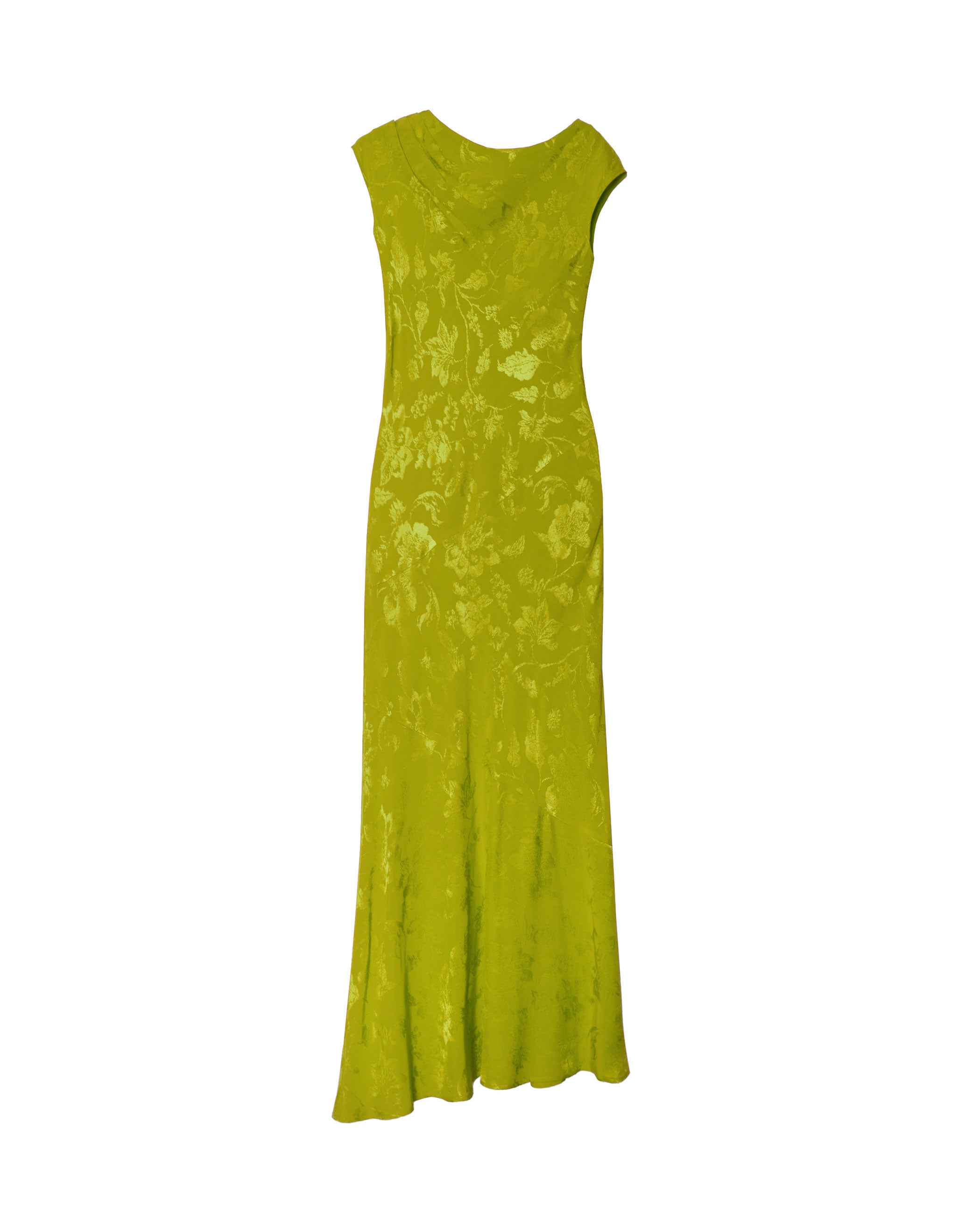 Vestido Midi sem Mangas Amarelo-8