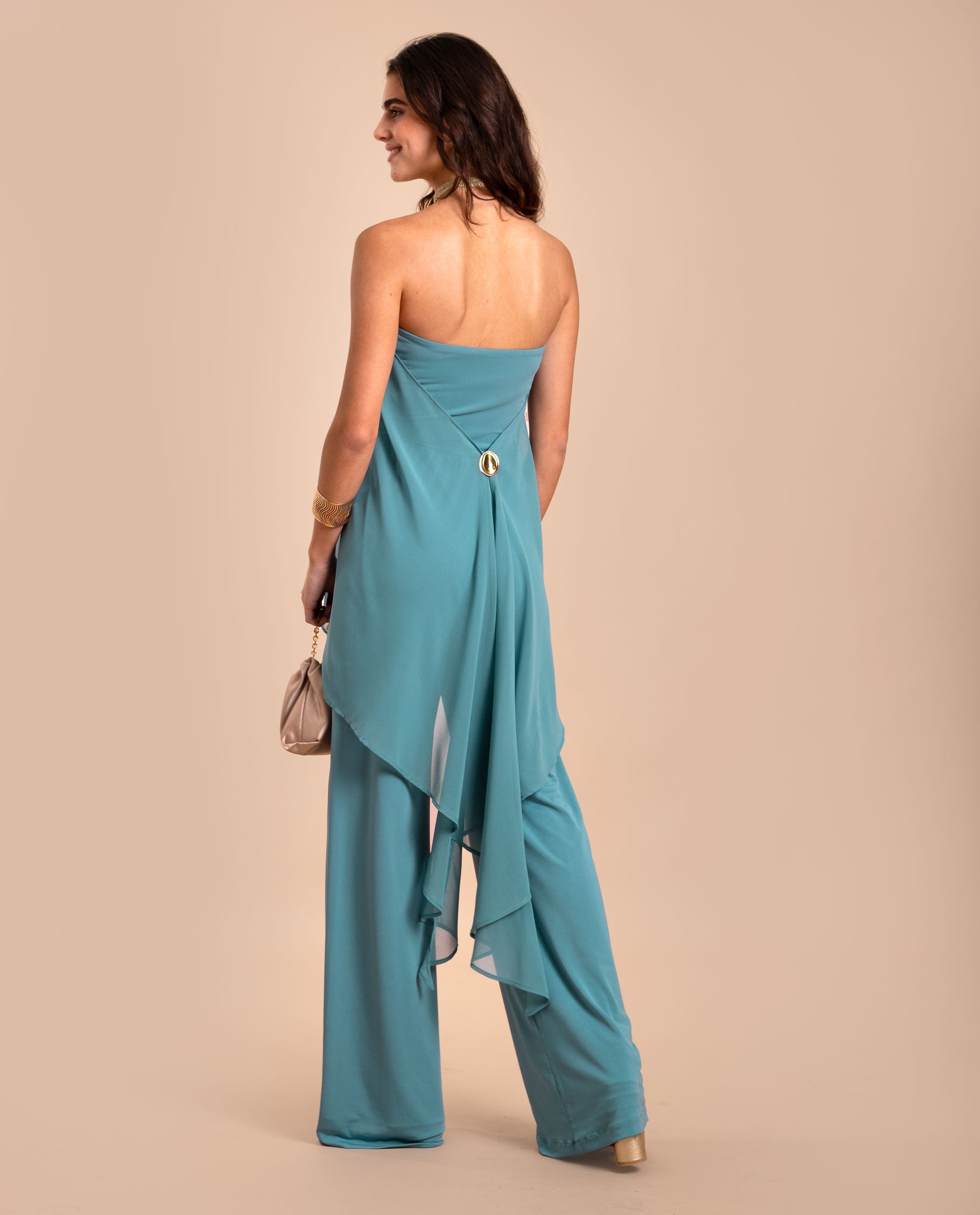 Macacão Cai-cai com Capa Azul-claro-7