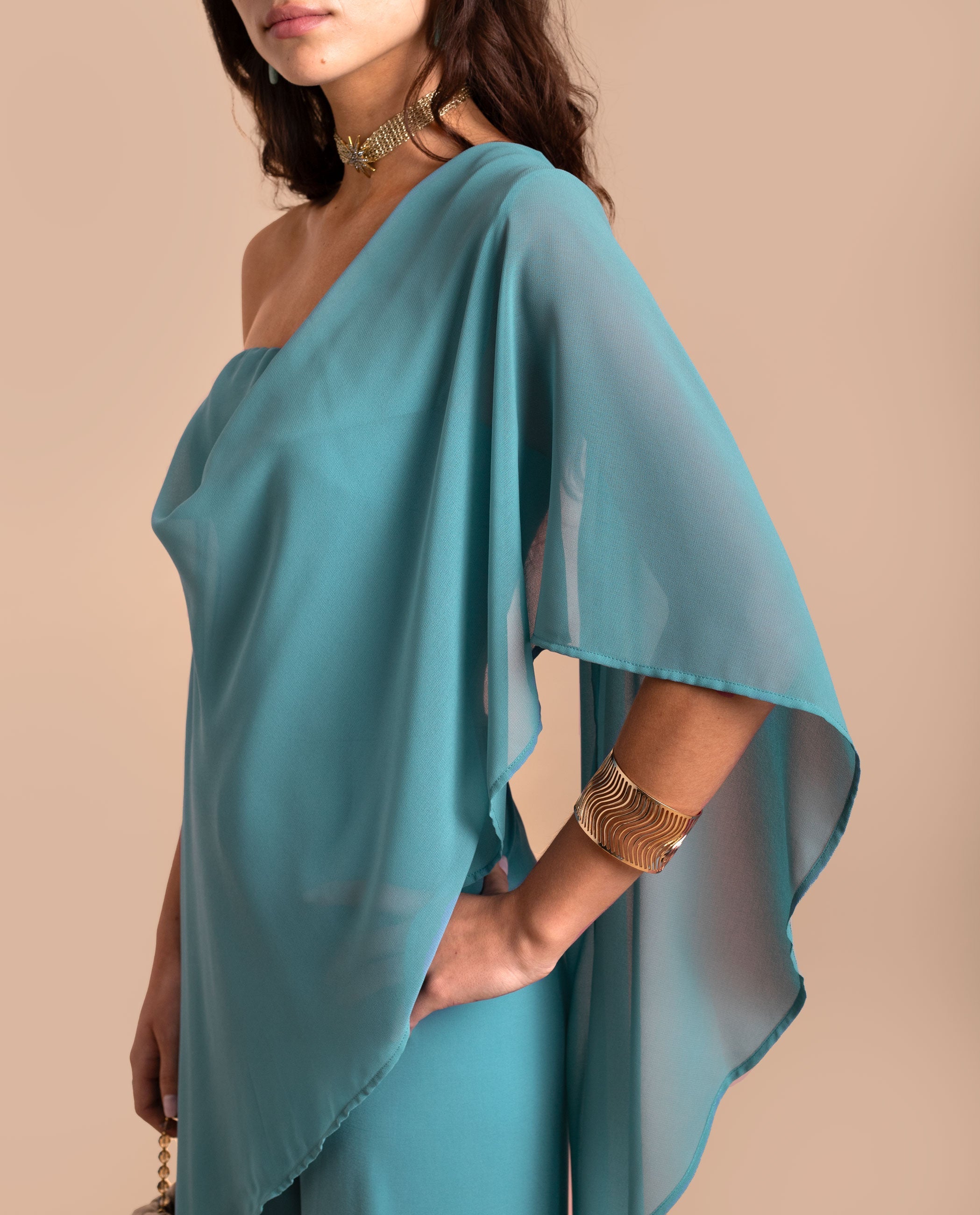 Macacão Cai-cai com Capa Azul-claro-8