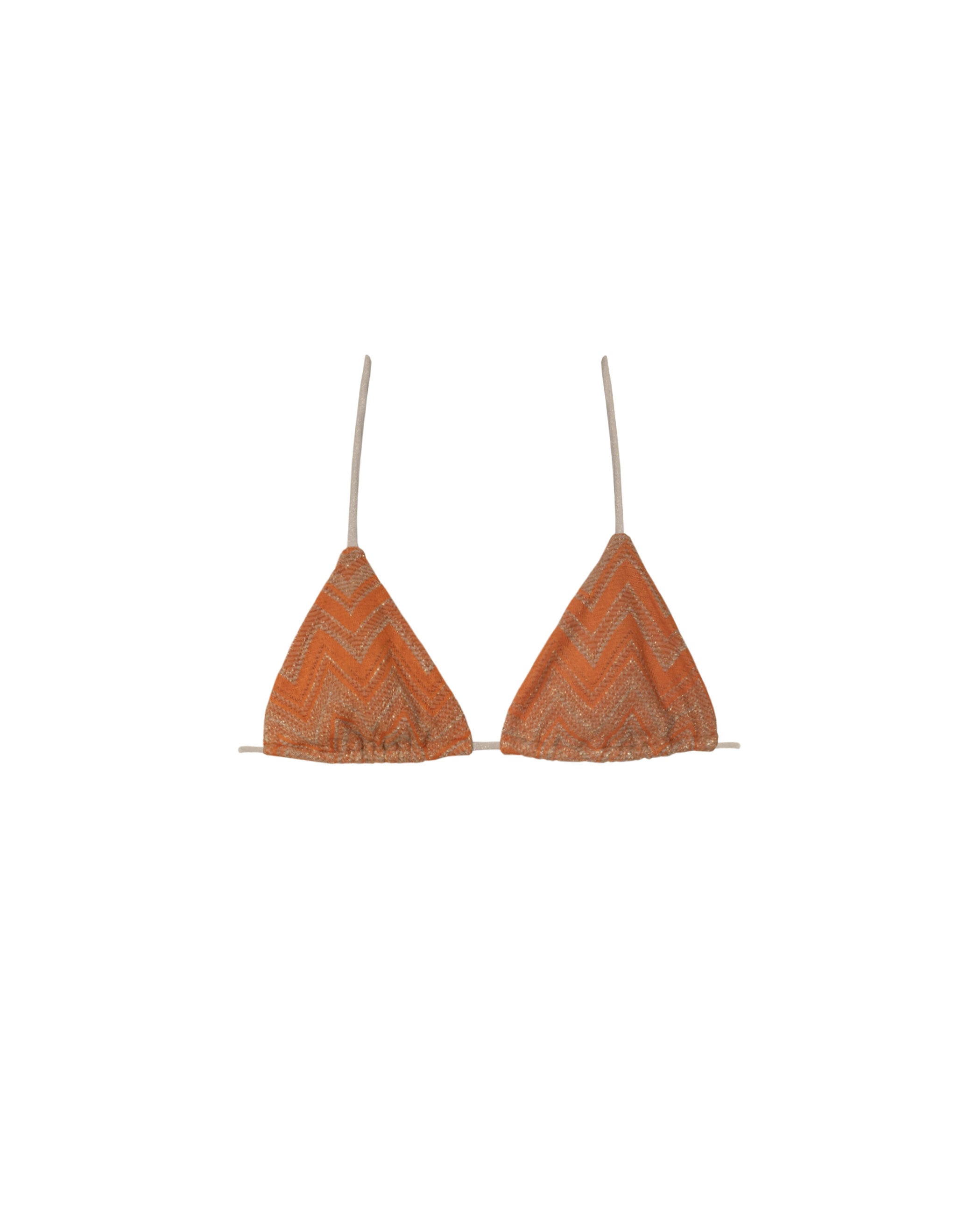 Top de Biquíni de Triângulo com Forro Amovível Laranja-5