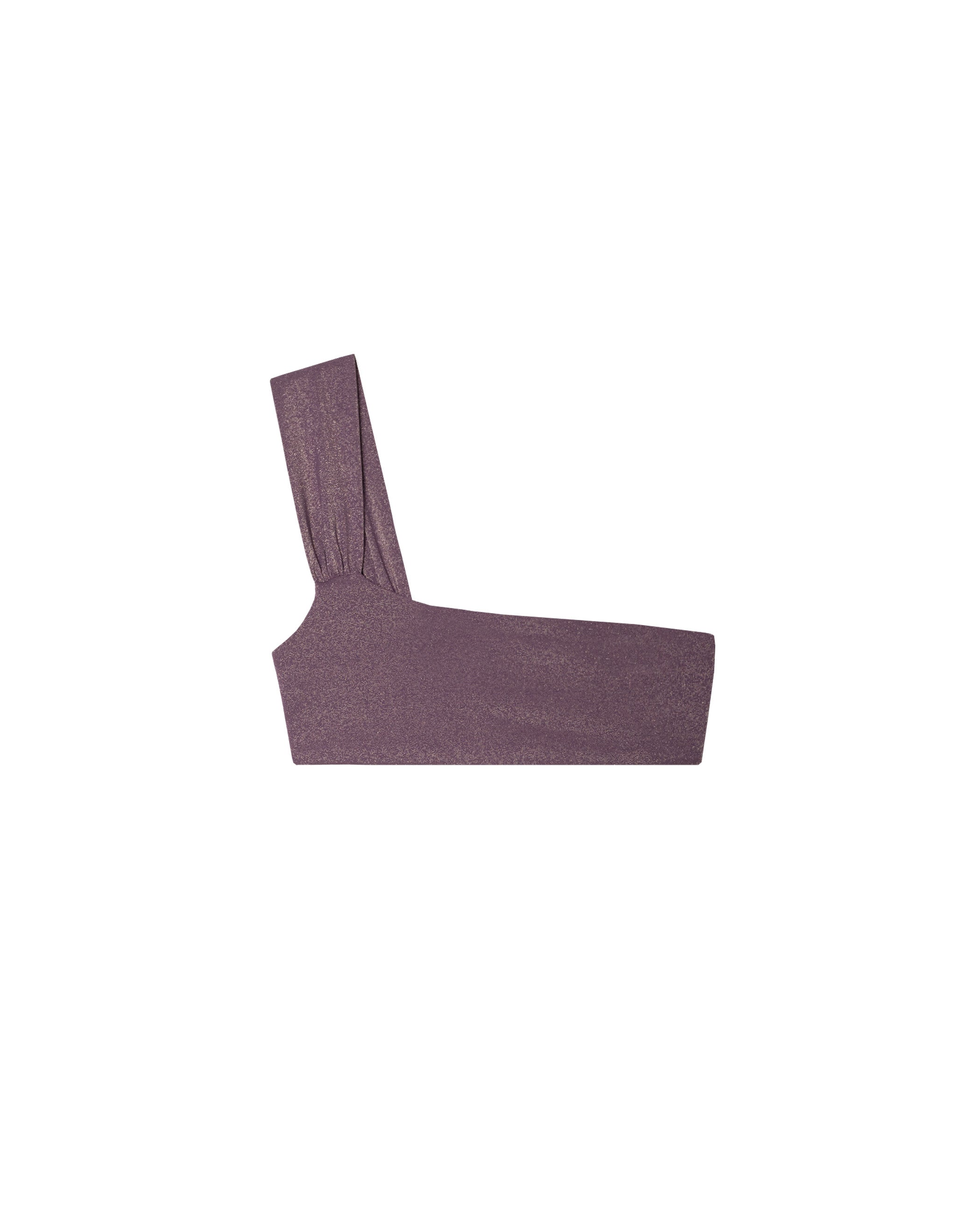 Top de Biquíni Bandeau Assimétrico Roxo-5