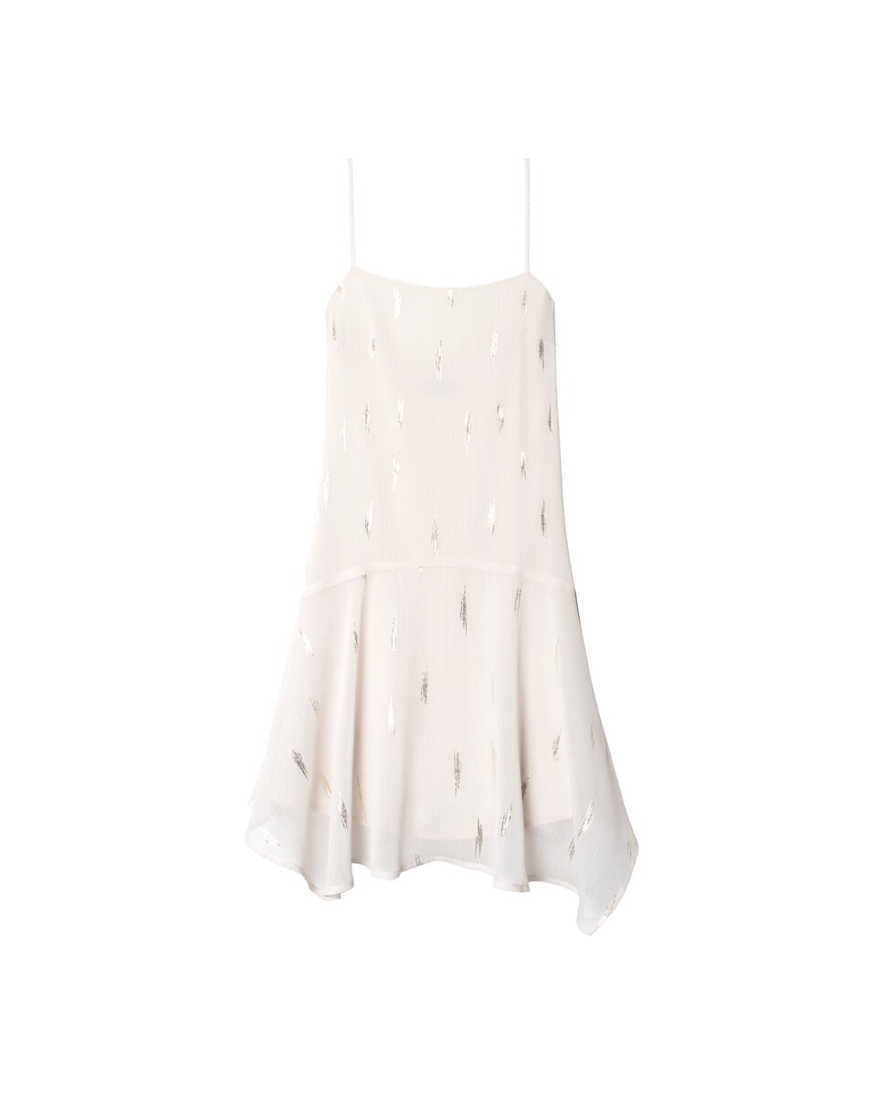 Vestido Mini de Gase com Decote Halter e Corte Império Branco-5