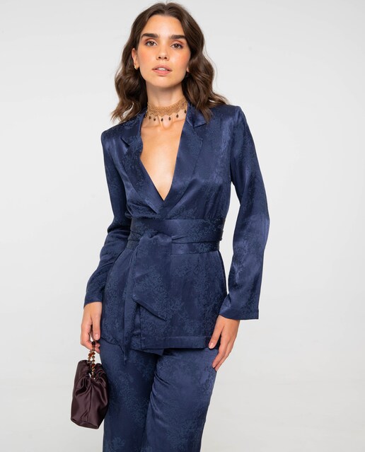 Imagem 0 de Blazer Ajustado com Cinto