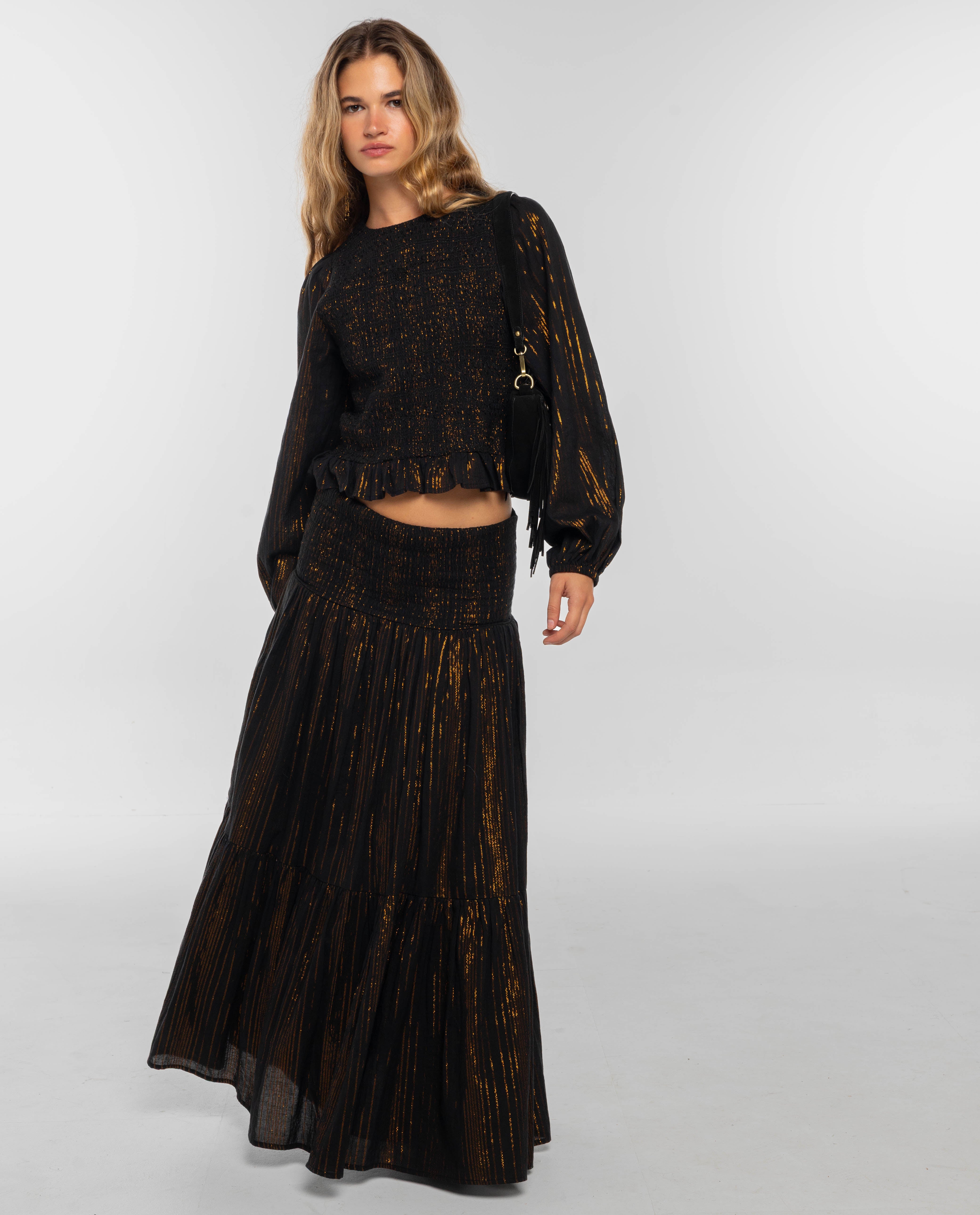 Imagem 0 de Saia com Favo de Mel e Franzida