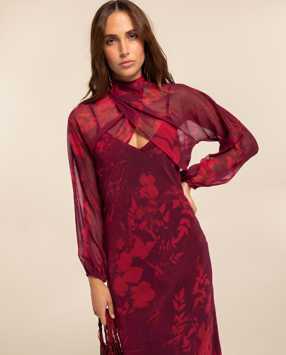 Casaco de Manga Comprida e Punho Elástico Bordeaux-1