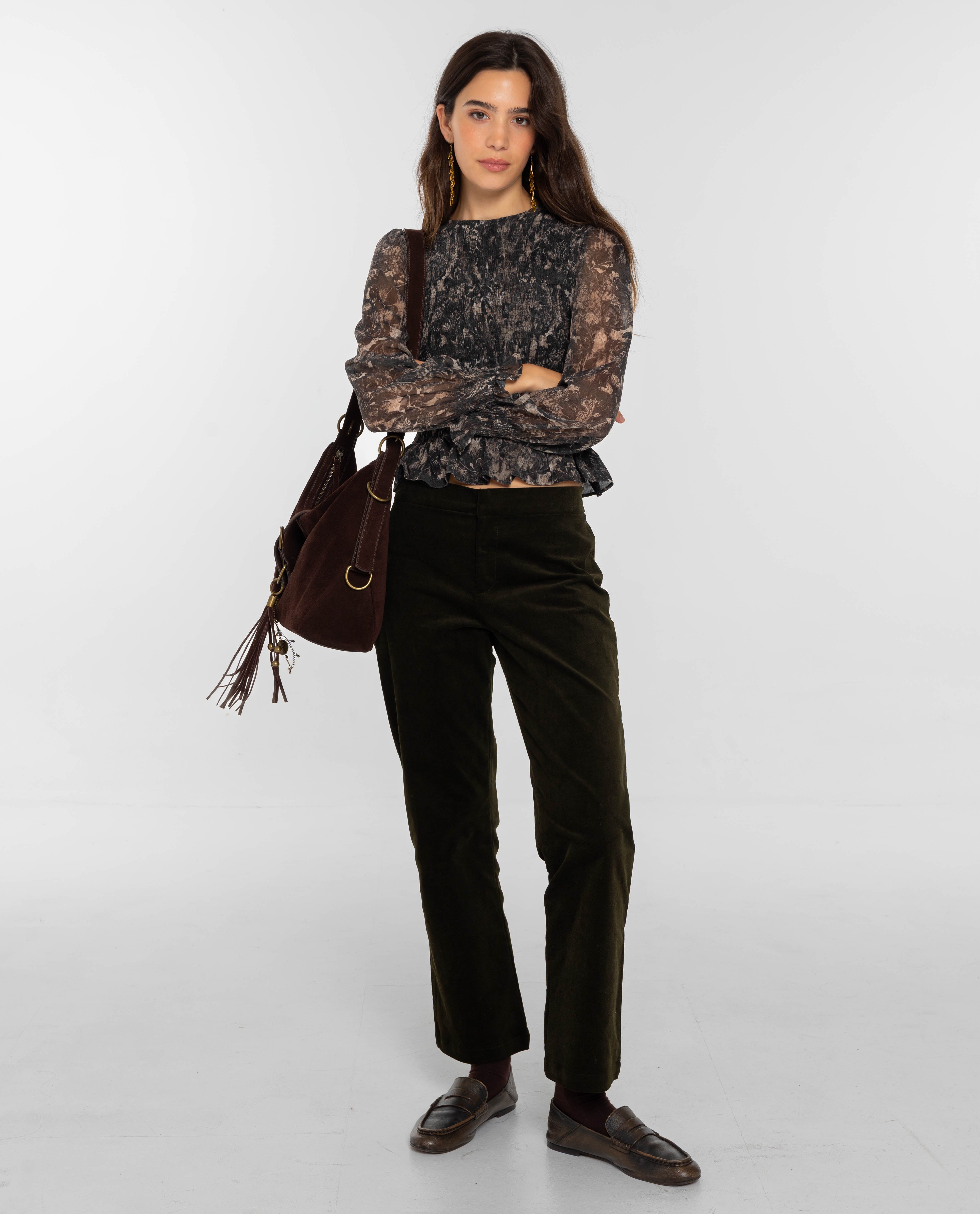 Blusa de Gáspea Preto-4