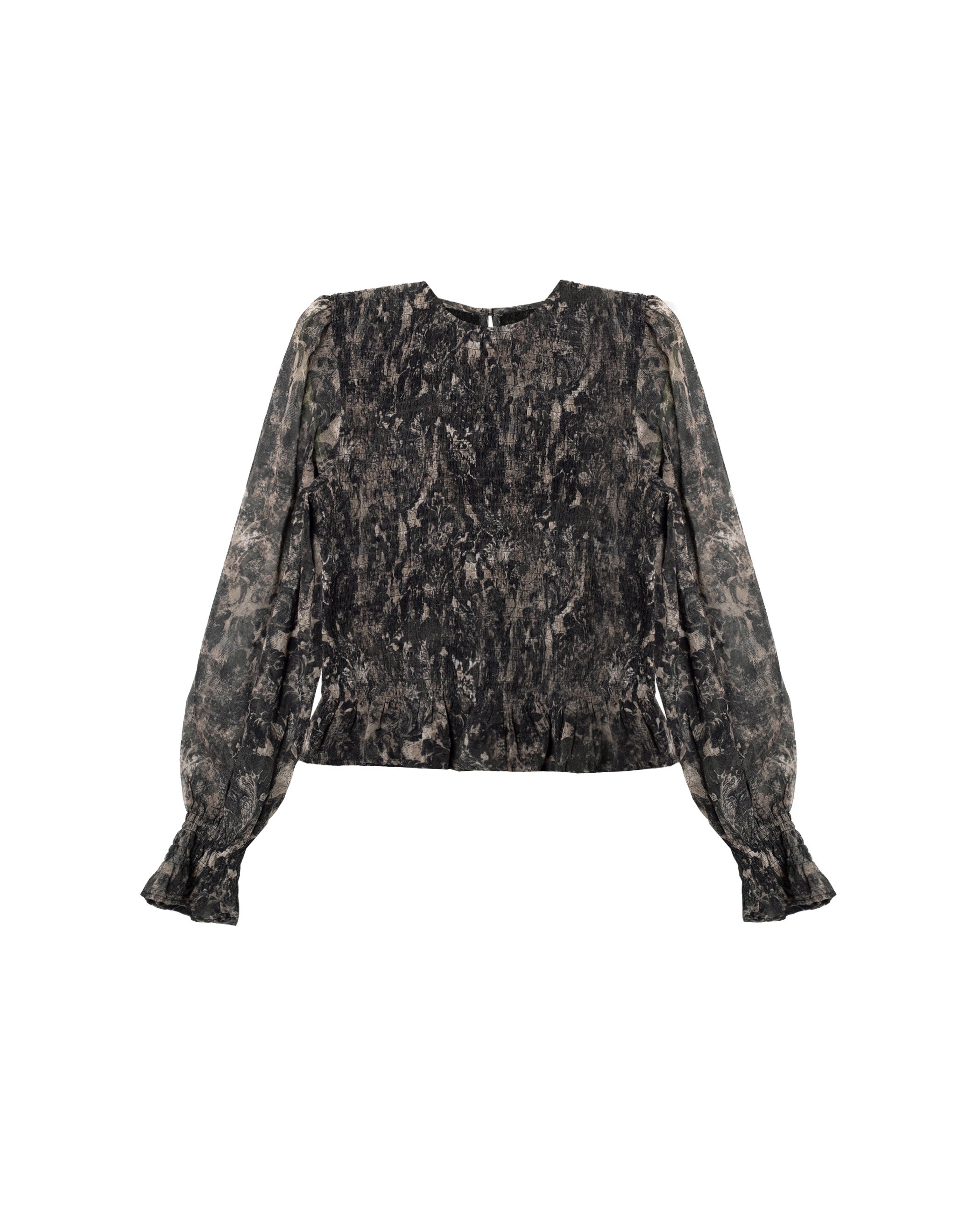 Blusa de Gáspea Preto-5