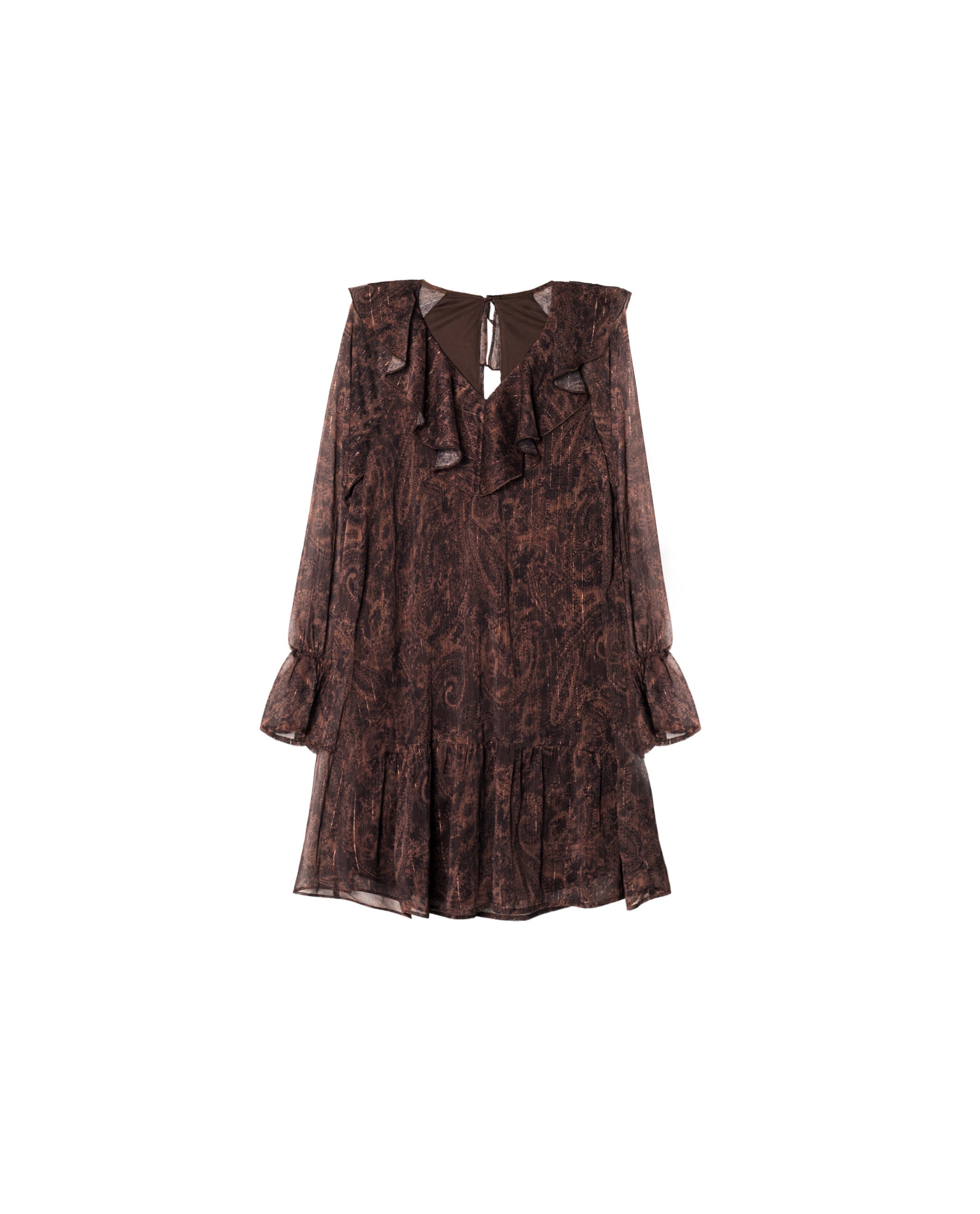 Vestido de Malha Elástica com Franjas e Corte Ajustado Vermelho-5